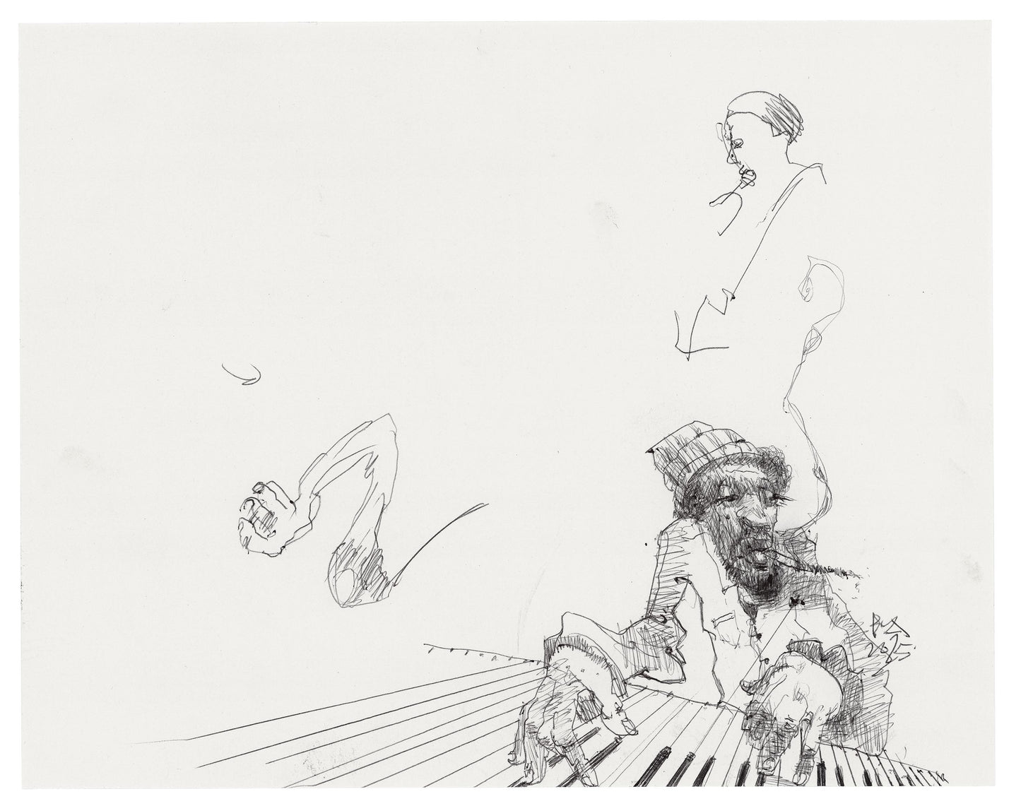 Original Drawing- "Piano Bar"