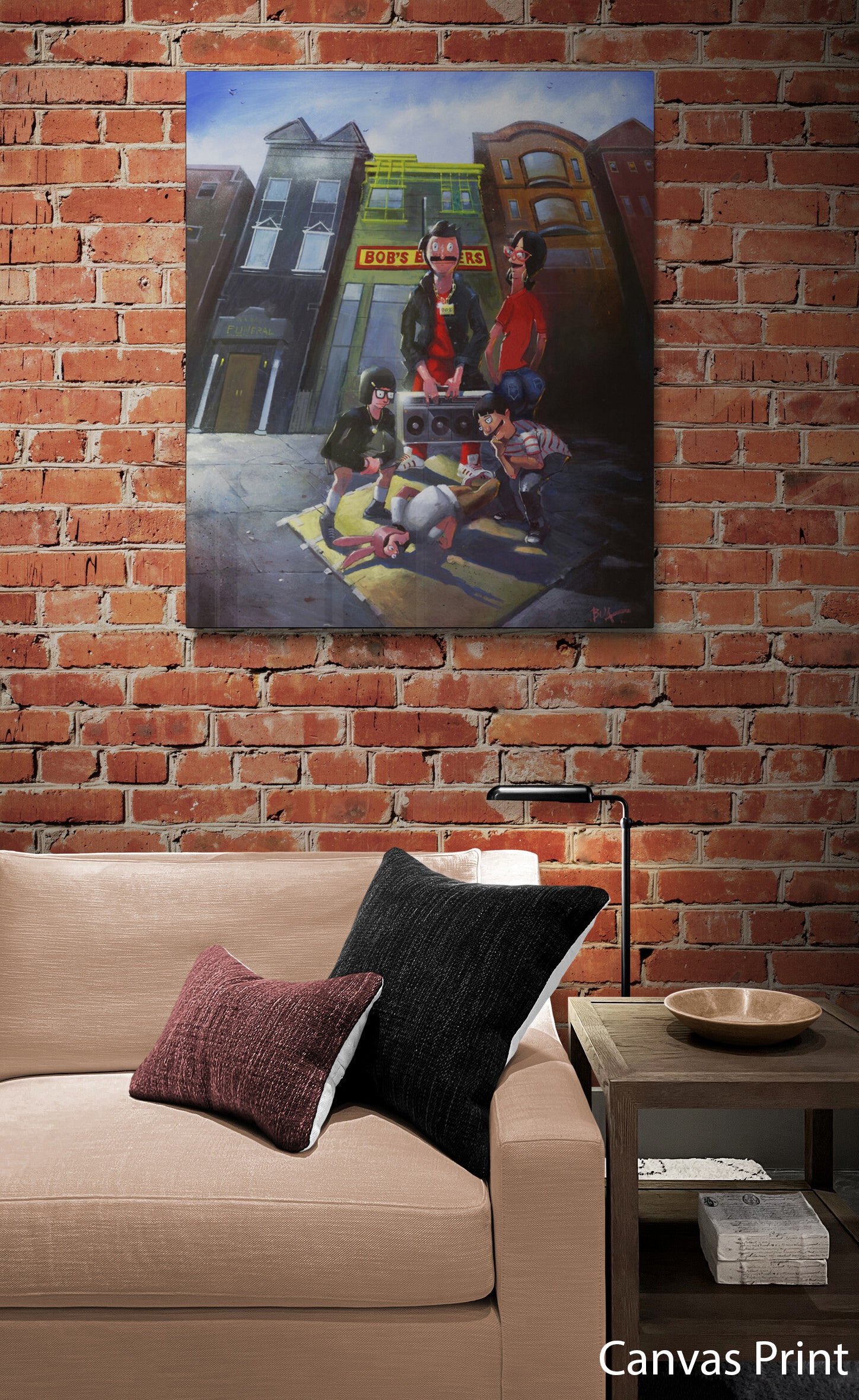 Bob’s Burgers canvas Art Print by artist Justin BUA