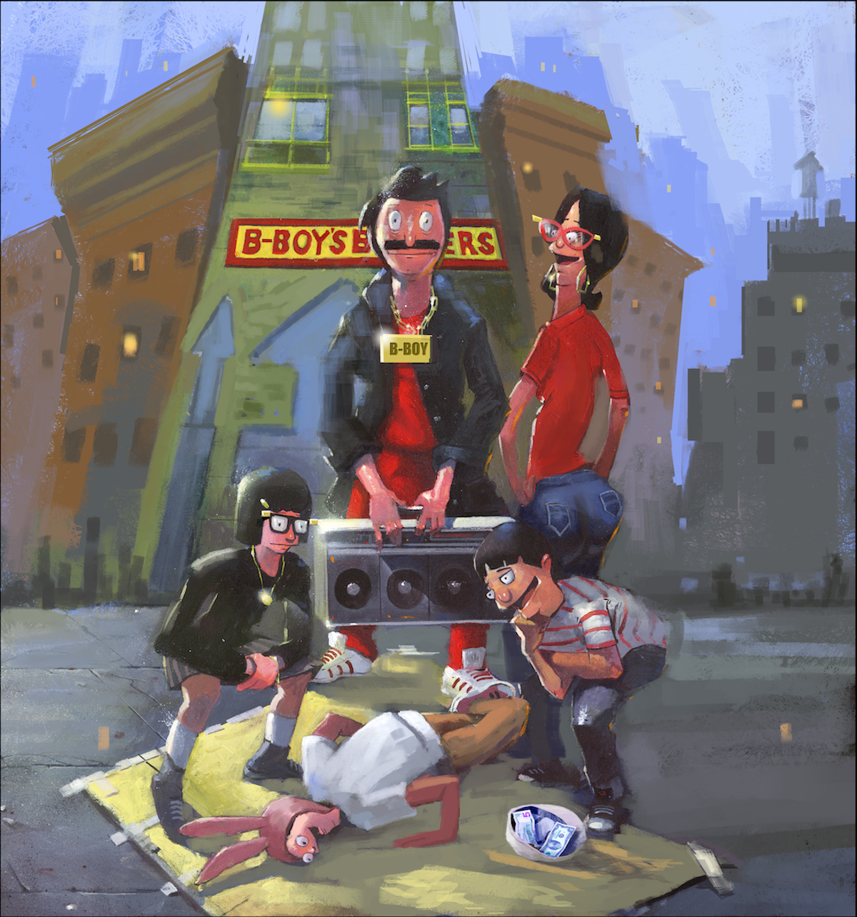 Bob’s Burgers Art by artist Justin BUA