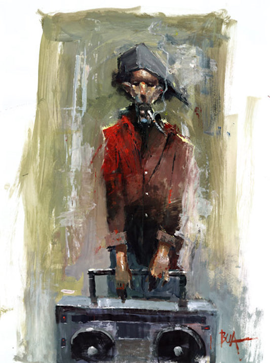 Boom Box Art  by artist Justin BUA