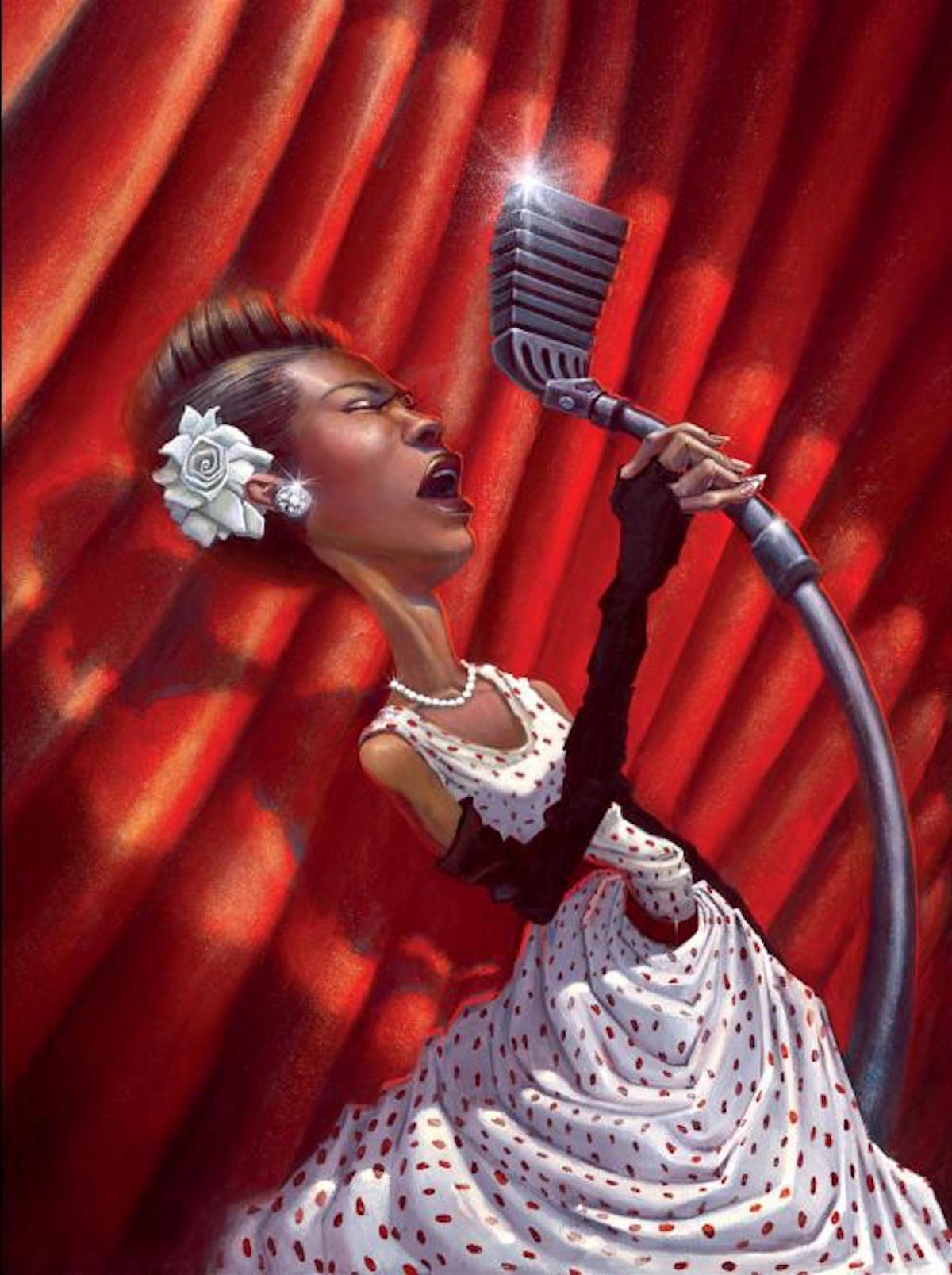 Billie Holiday Art Print by artist Justin BUA