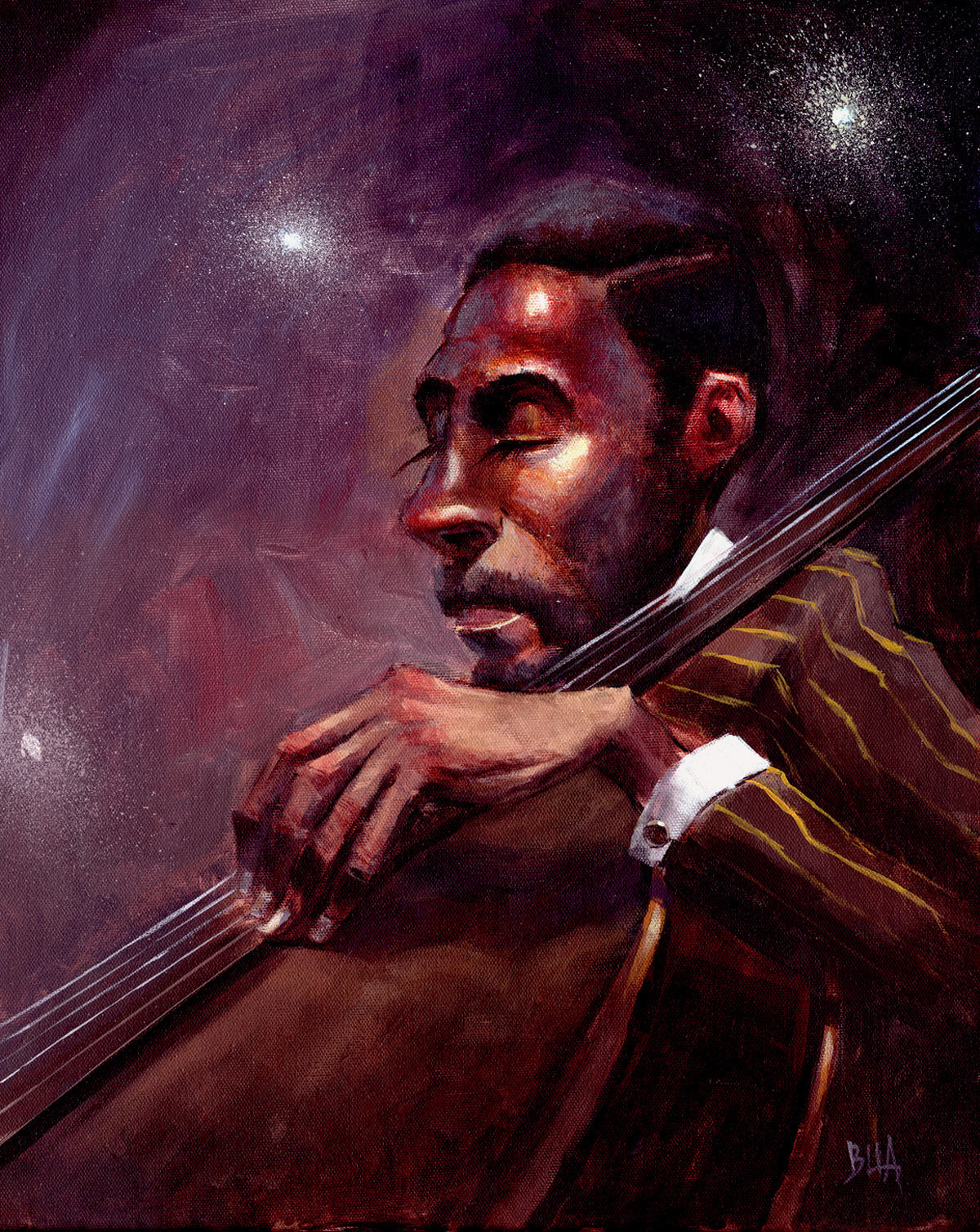 Jazz Wall Art Print by contemporary urban artist Justin BUA