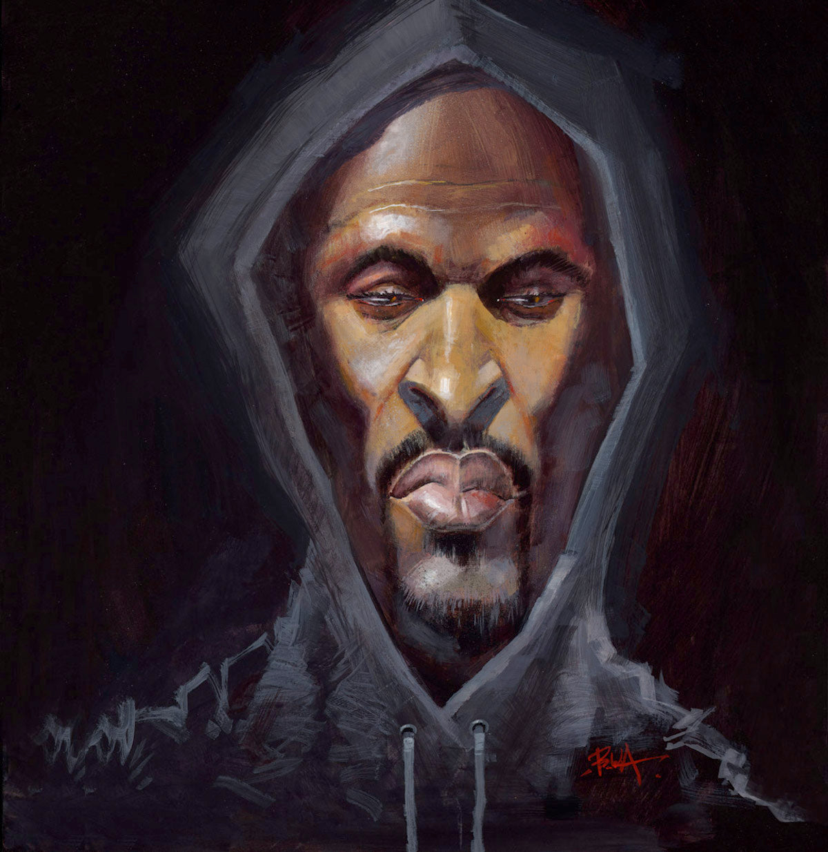 Rakim Art Print by Urban artist Justin BUA