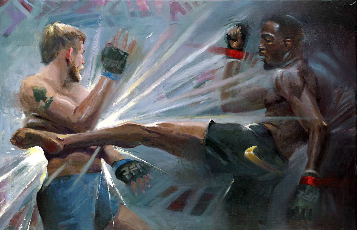 Jon Jones wall art by artist Justin Bua