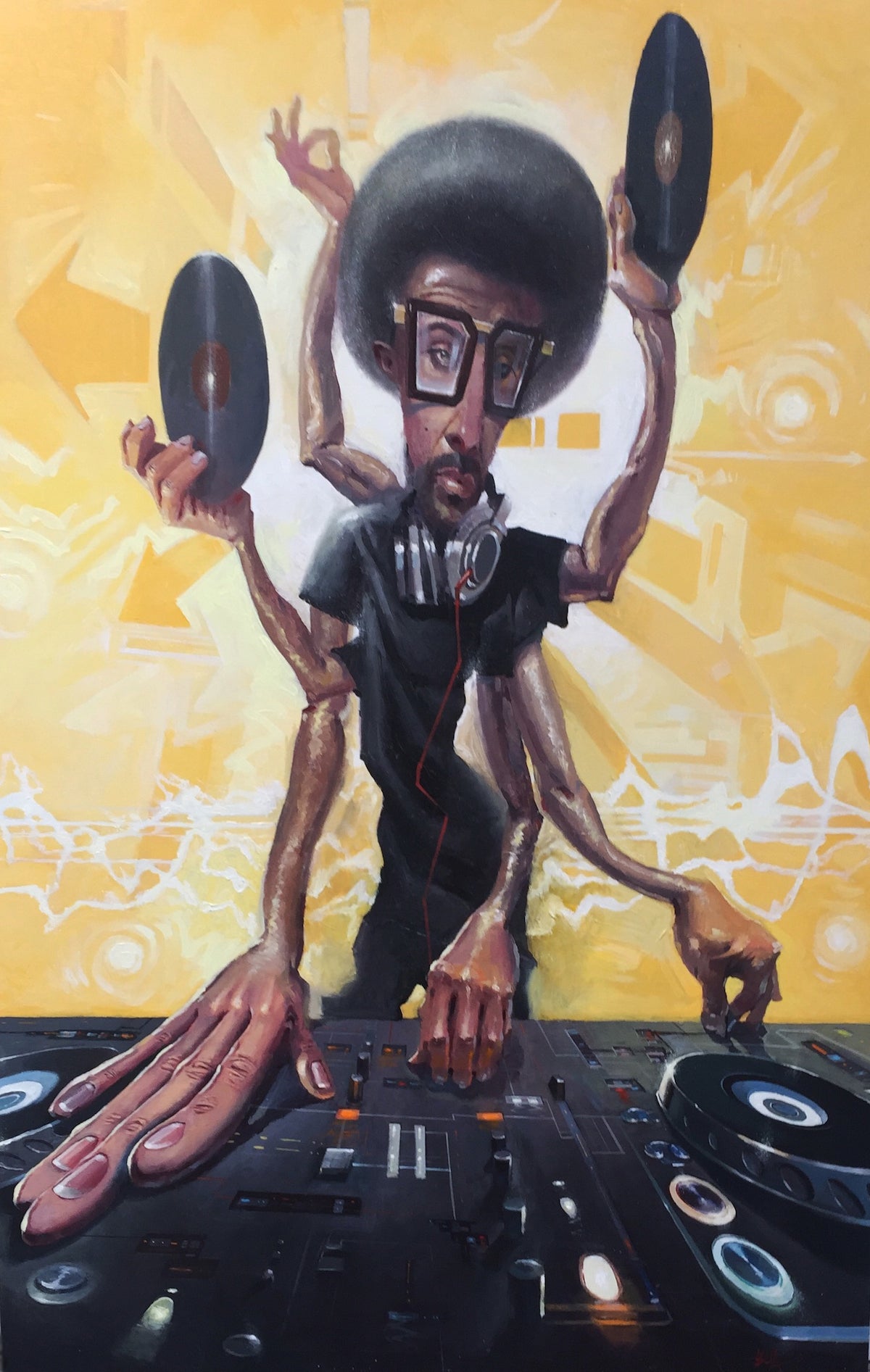Turn Tables Art Print by artist Justin BUA