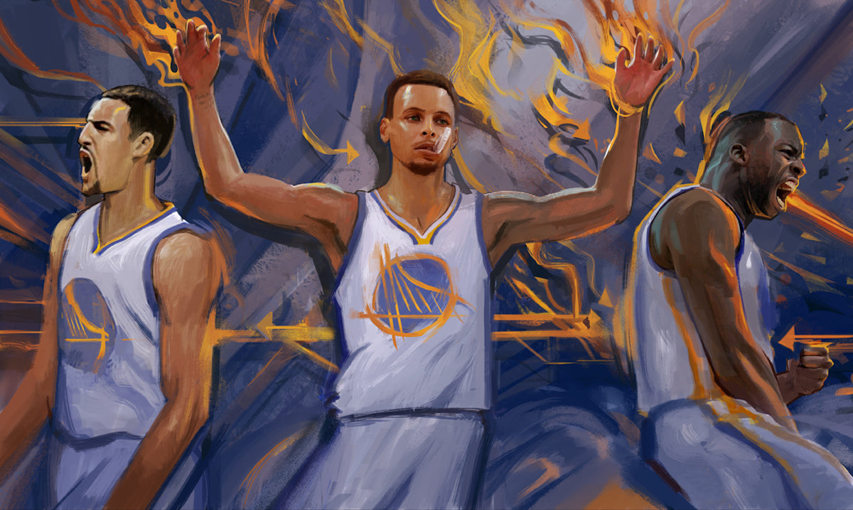 Golden State Warriors Wall Art by artist Justin BUA