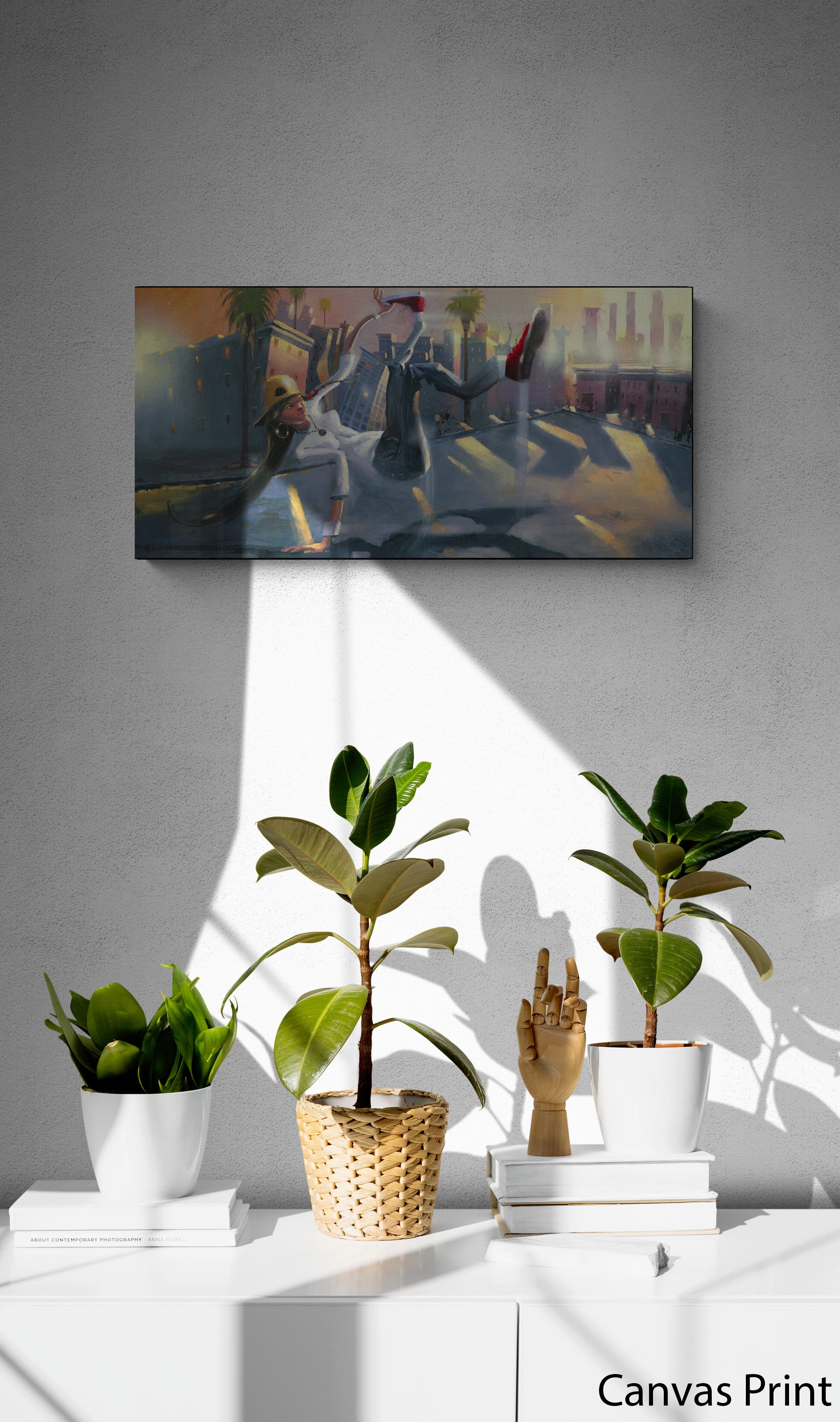 B-Girl canvas Art Print by artist Justin BUA