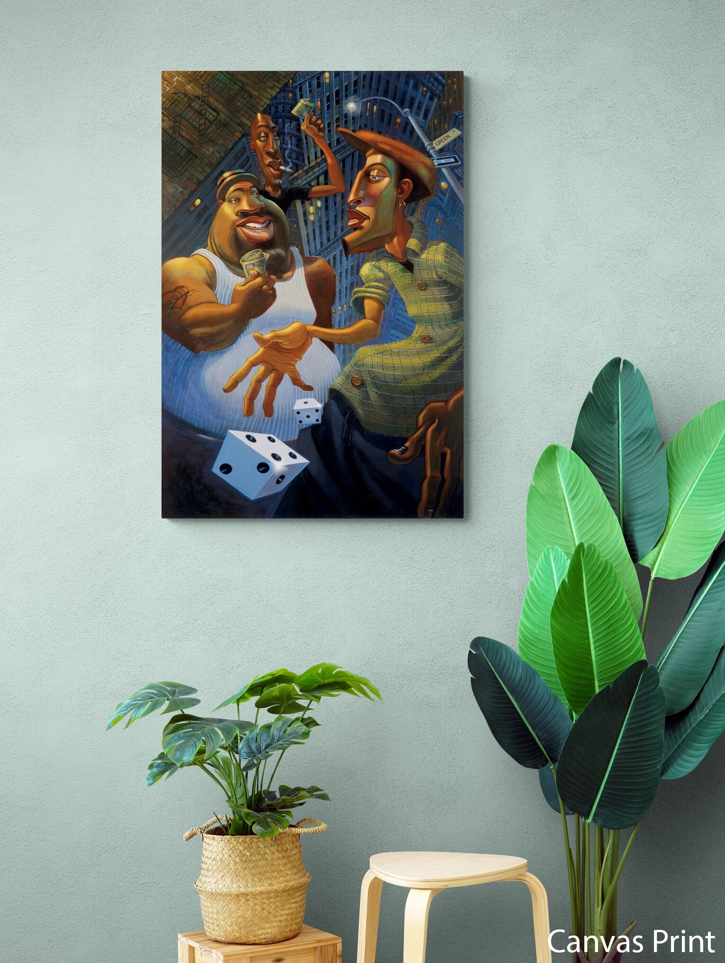 Urban Street canvas Art Print by artist Justin BUA