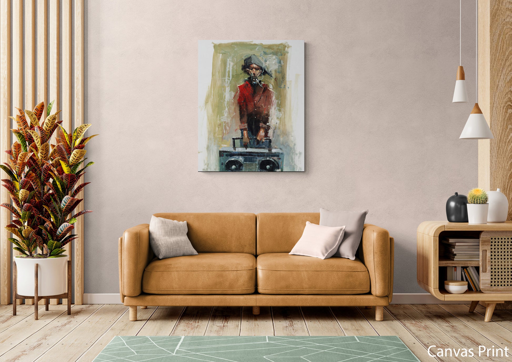 Boom Box canvas Art Print by artist Justin BUA