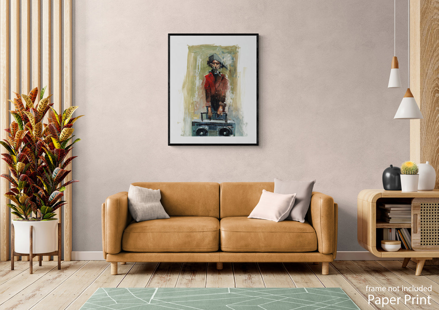 Boom Box paper Art Print by artist Justin BUA