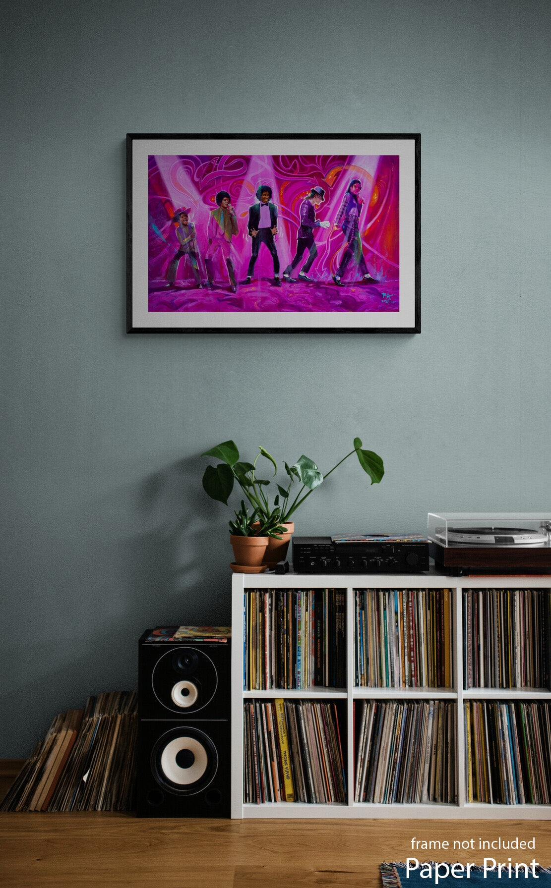 michael jackson paper art Print by artist Justin Bua