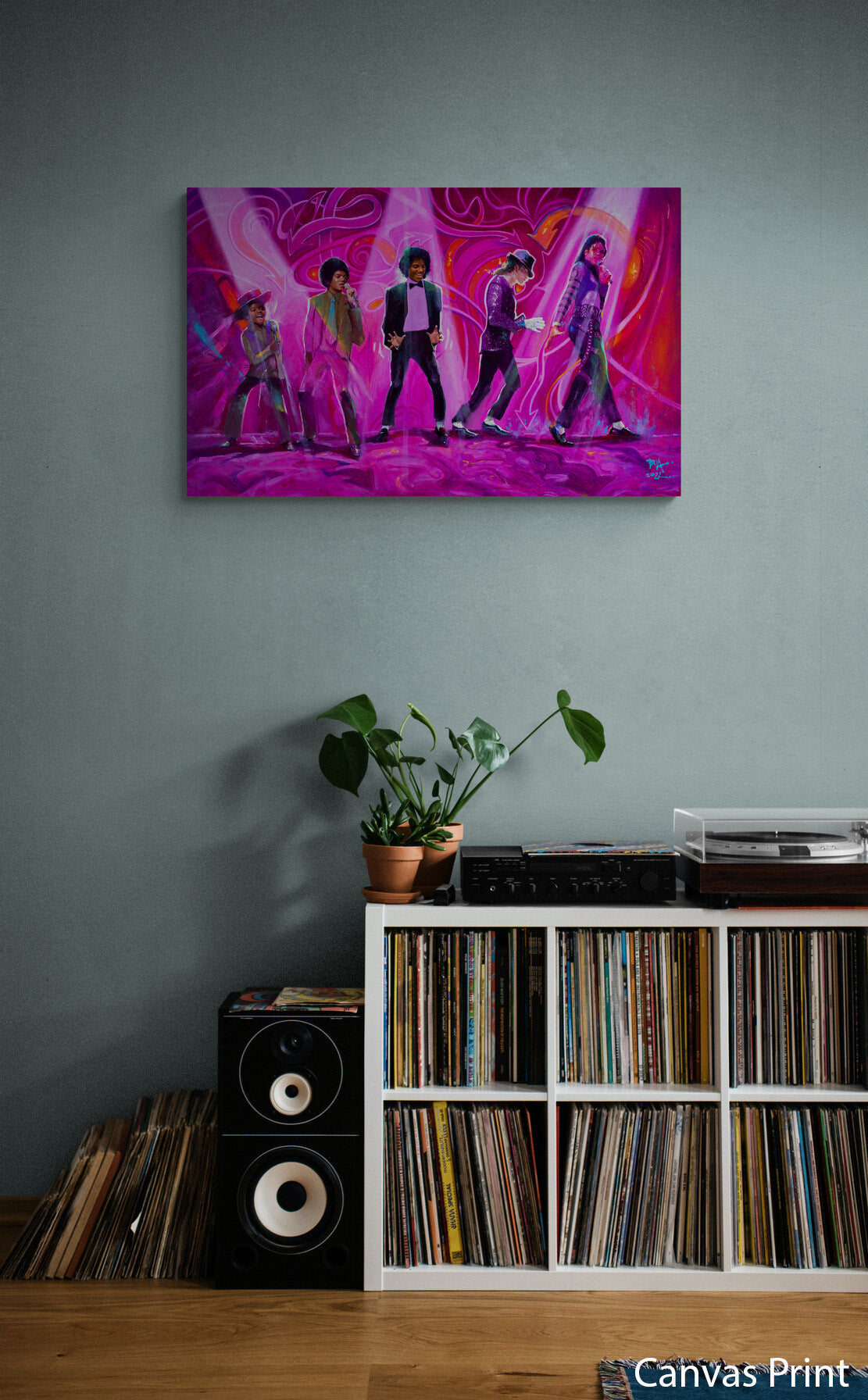 michael jackson canvas art Print by artist Justin Bua