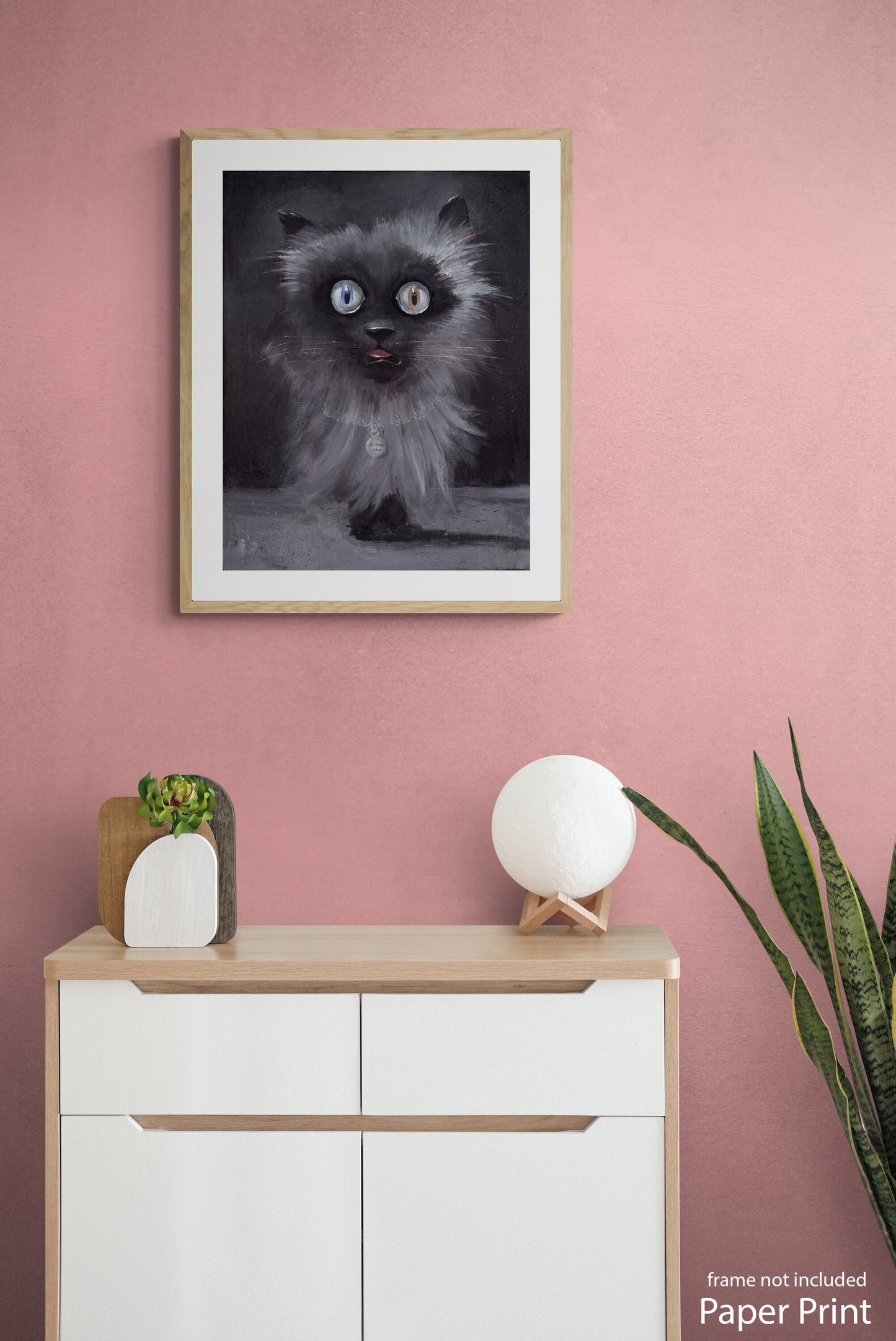 Cat paper Wall Art by artist Justin BUA