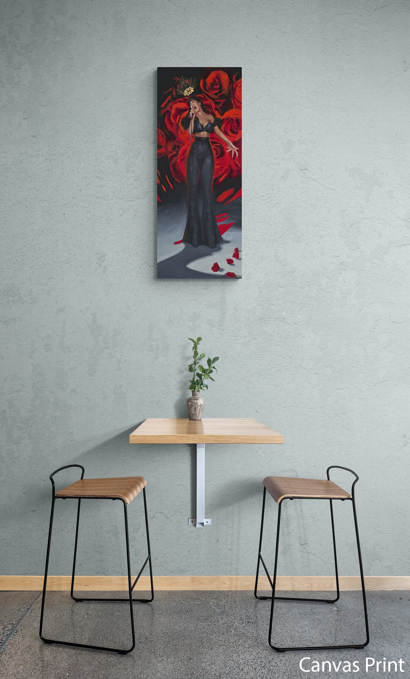 SELENA canvas Wall Art by artist Justin BUA