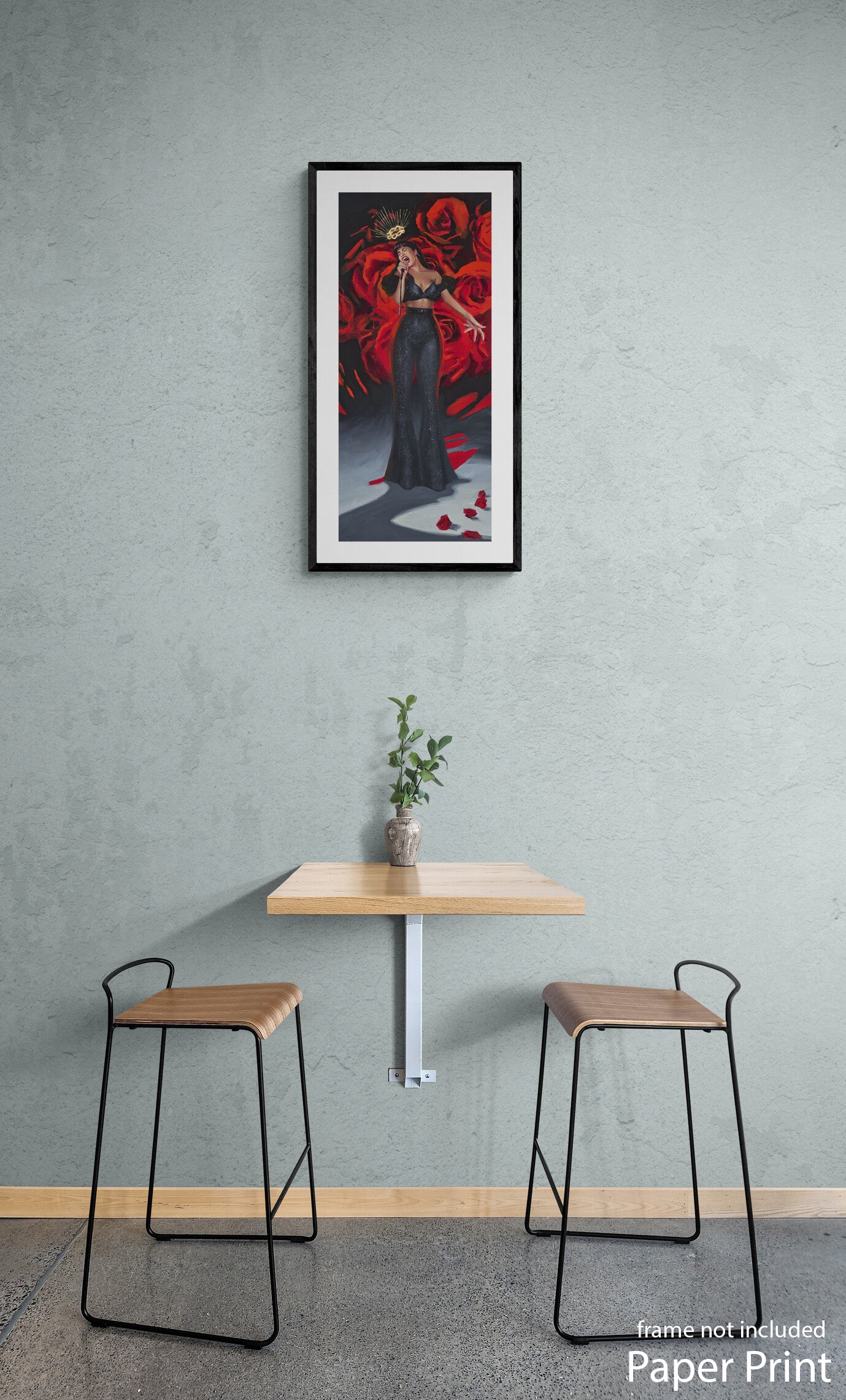 SELENA paper Wall Art by artist Justin BUA