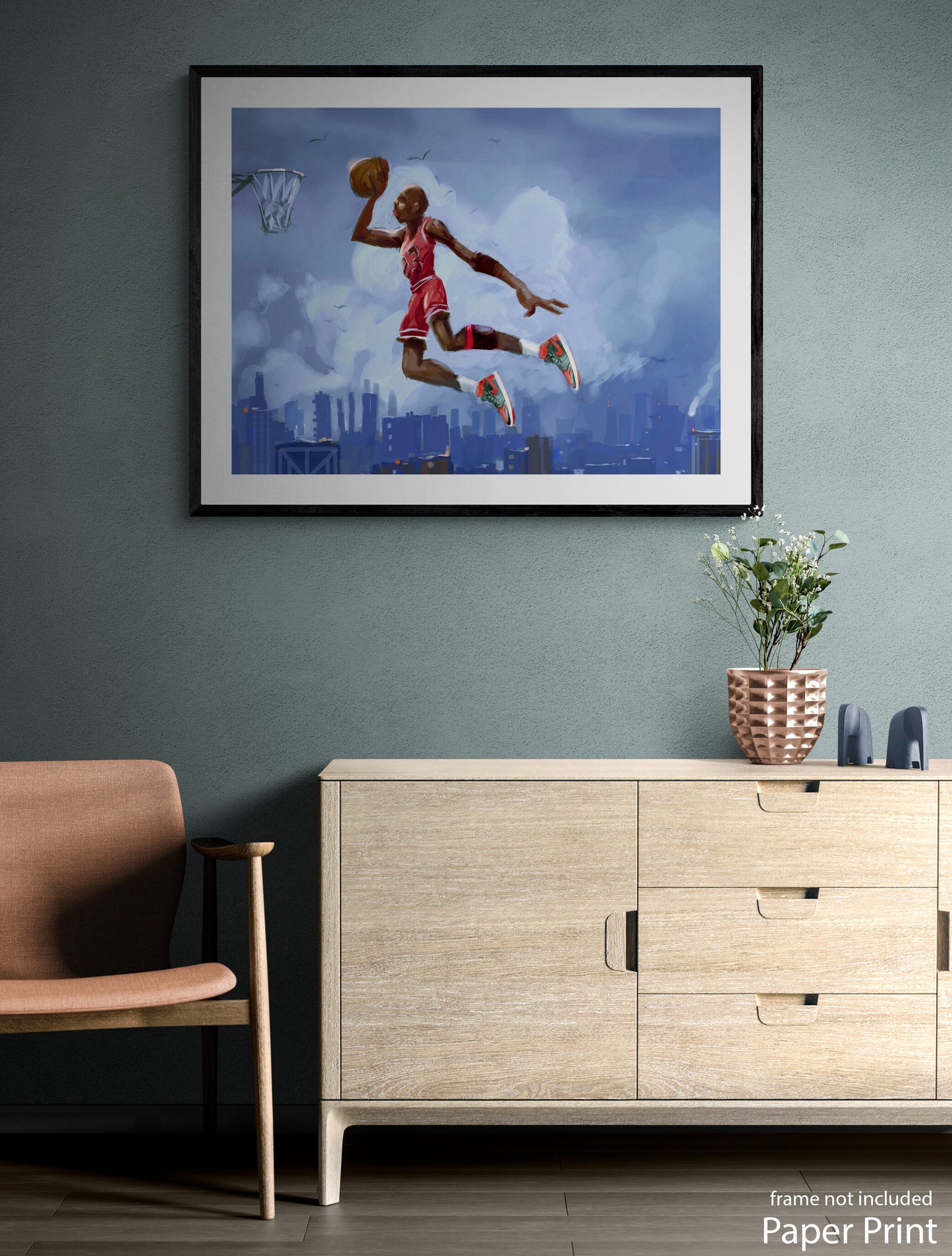 Michael Jordan Art Print by contemporary urban artist Justin BUA