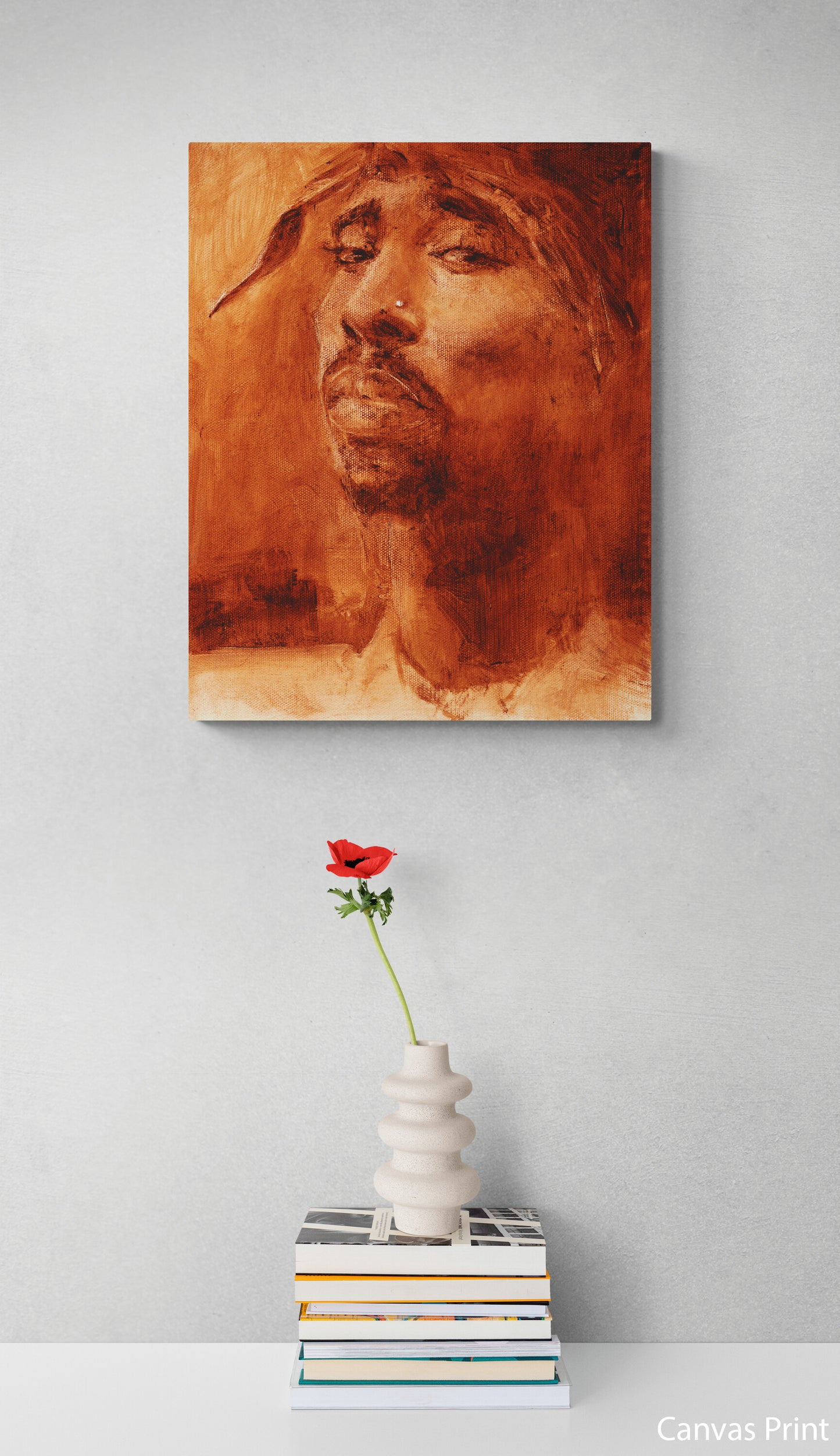 TUPAC SHAKUR Canvas art print by artist Justin Bua