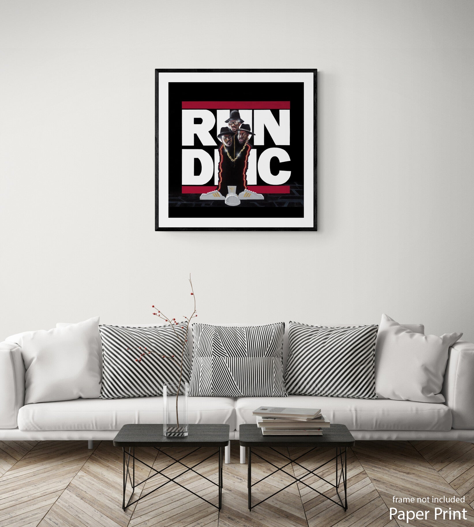 Run DMC paper Wall Art by Urban artist Justin BUA