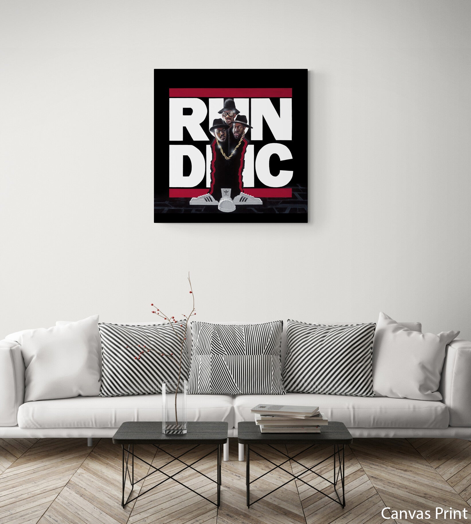 Run DMC canvas Wall Art by Urban artist Justin BUA