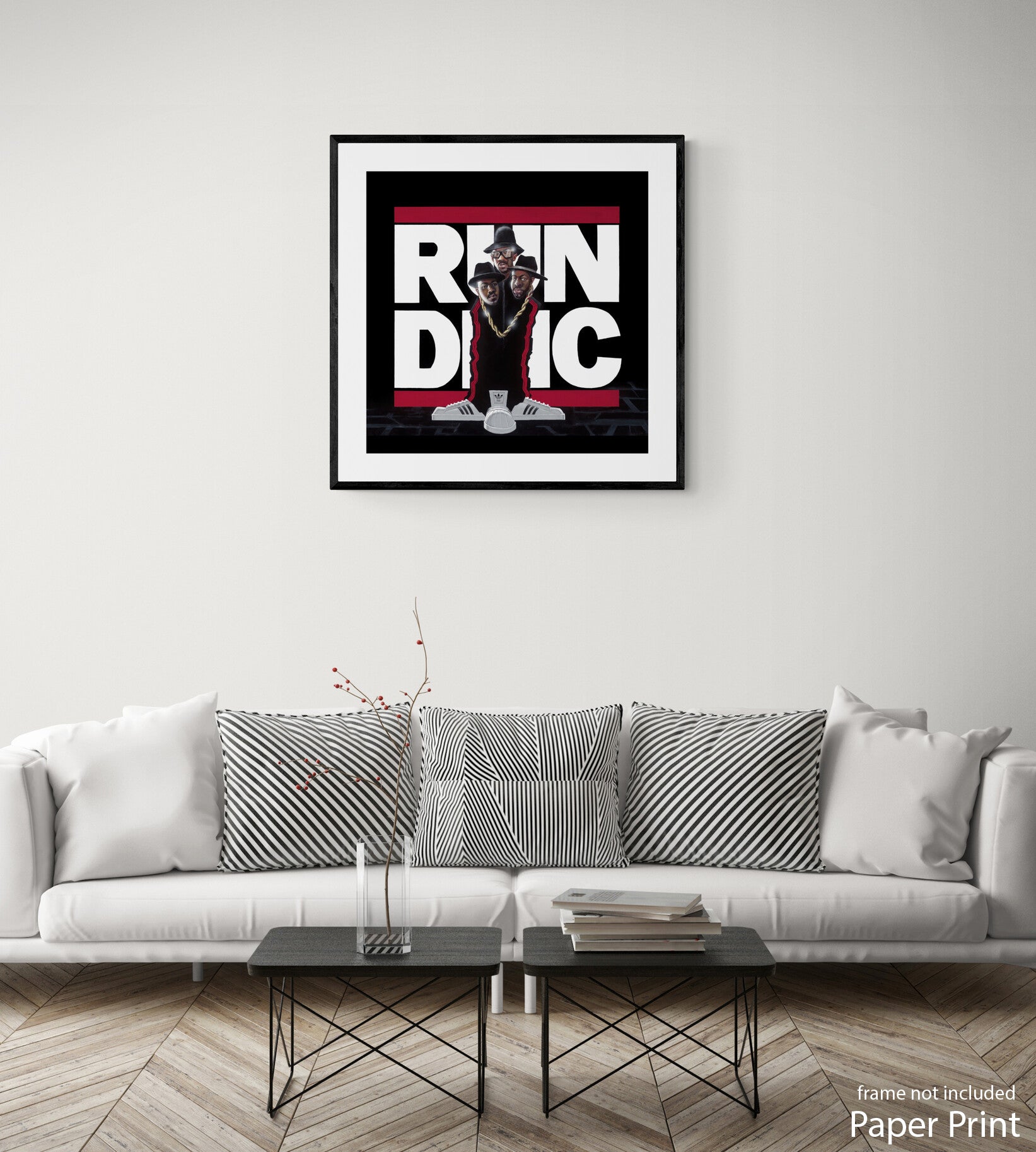 Run DMC paper Wall Art by Urban artist Justin BUA