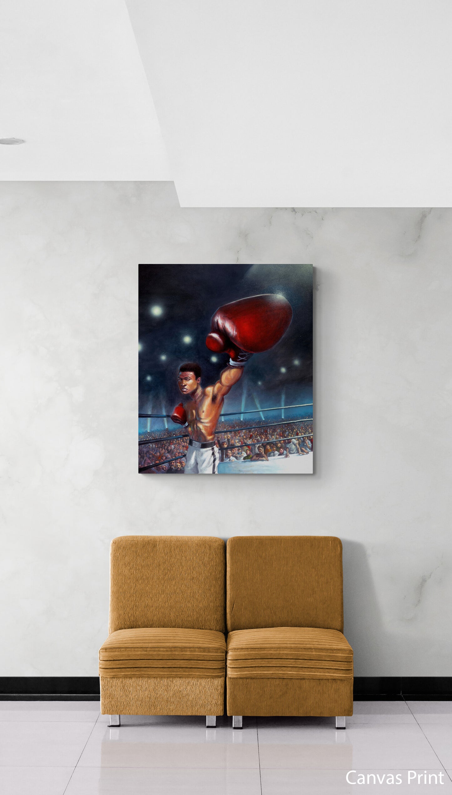 Muhammad Ali canvas Art Print by artist Justin BUA