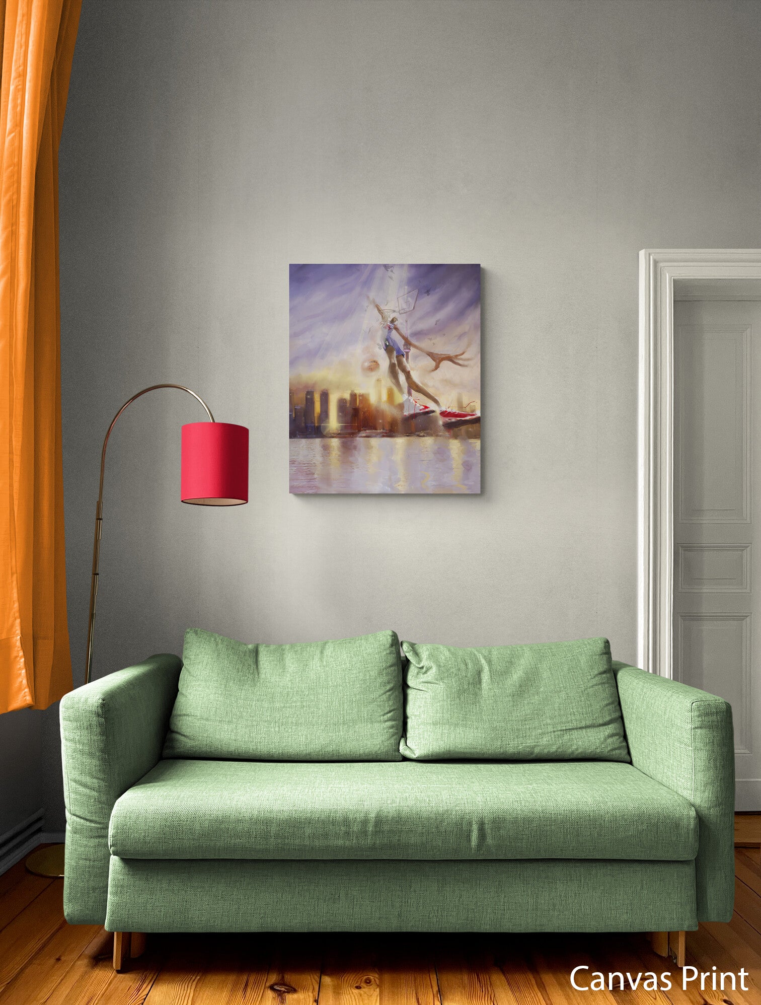 Toronto Raptors canvas Art Print by artist Justin BUA