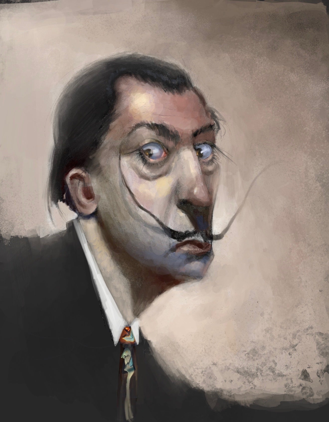 Dali portrait art print