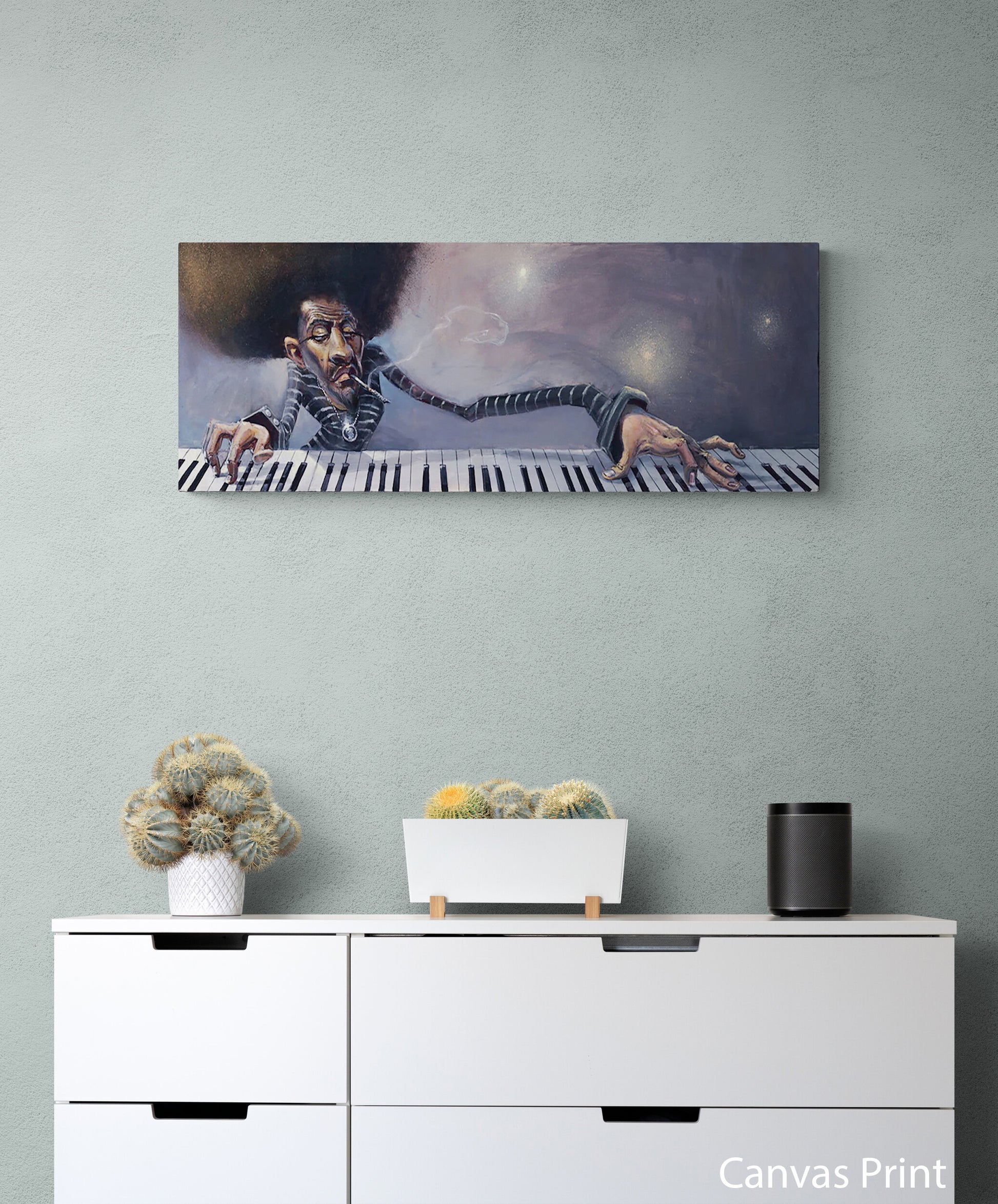 Jazz Music canvas Art Print by artist Justin BUA