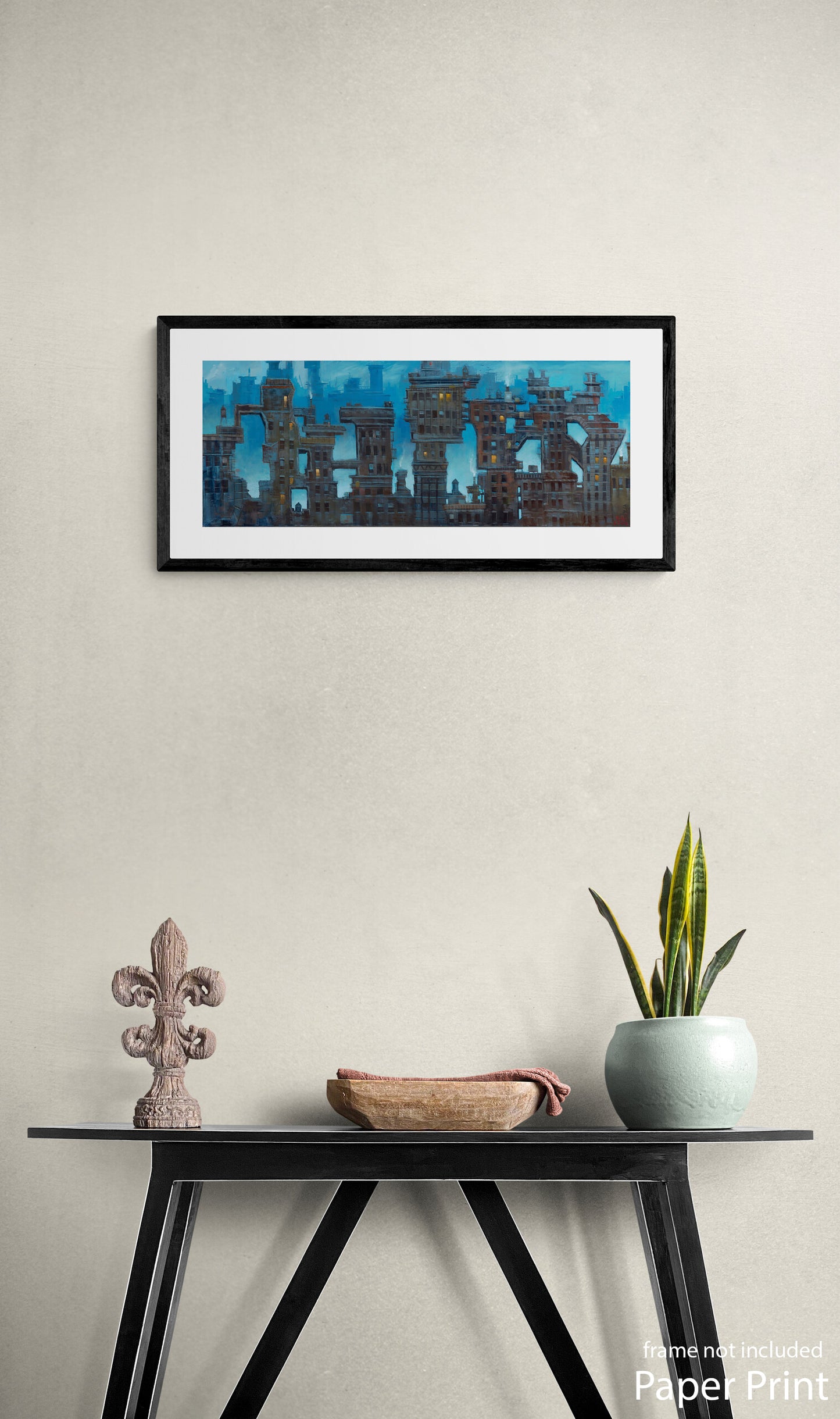 New York City paper Art Print by urban artist Justin BUA