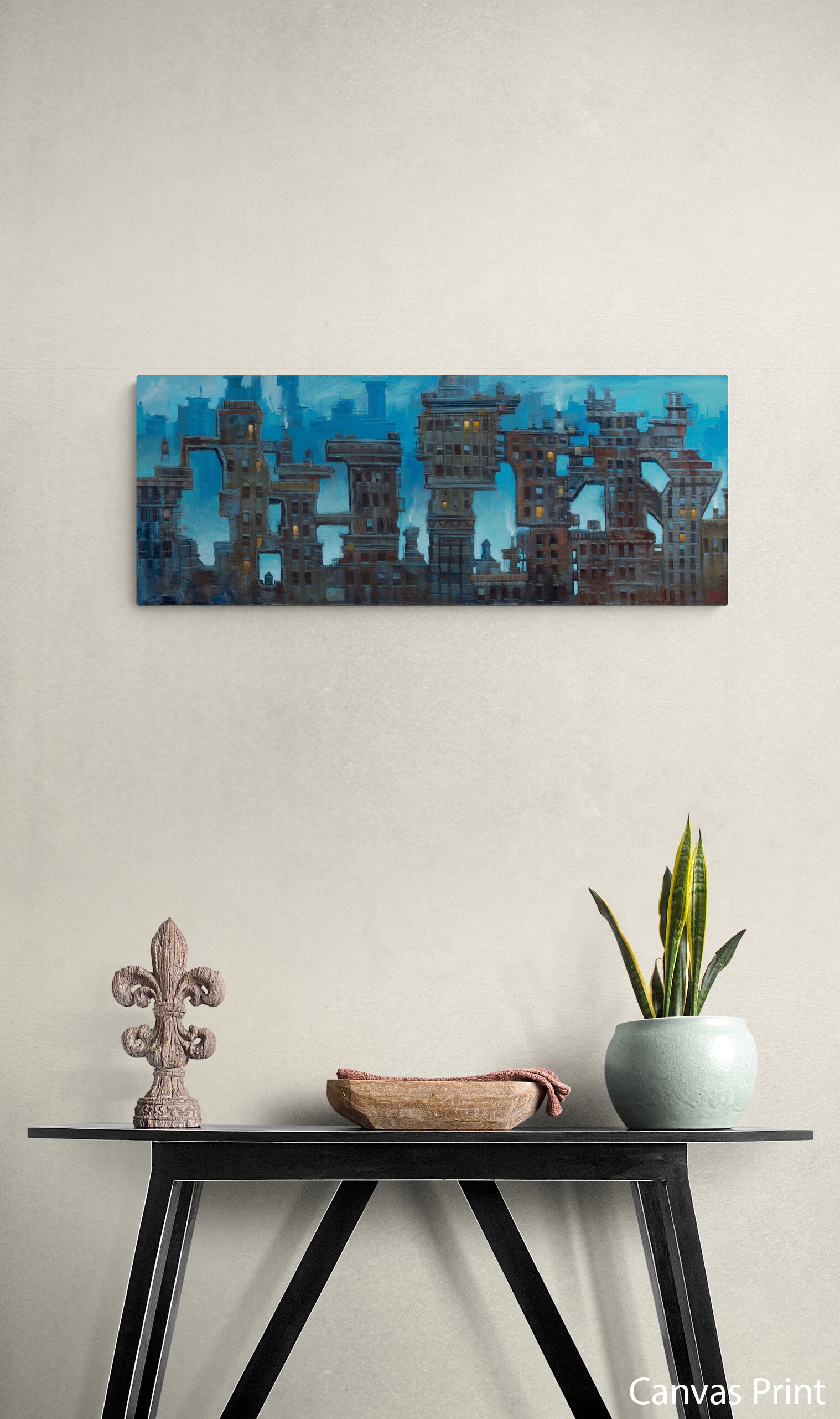 New York City canvas Art Print by urban artist Justin BUA