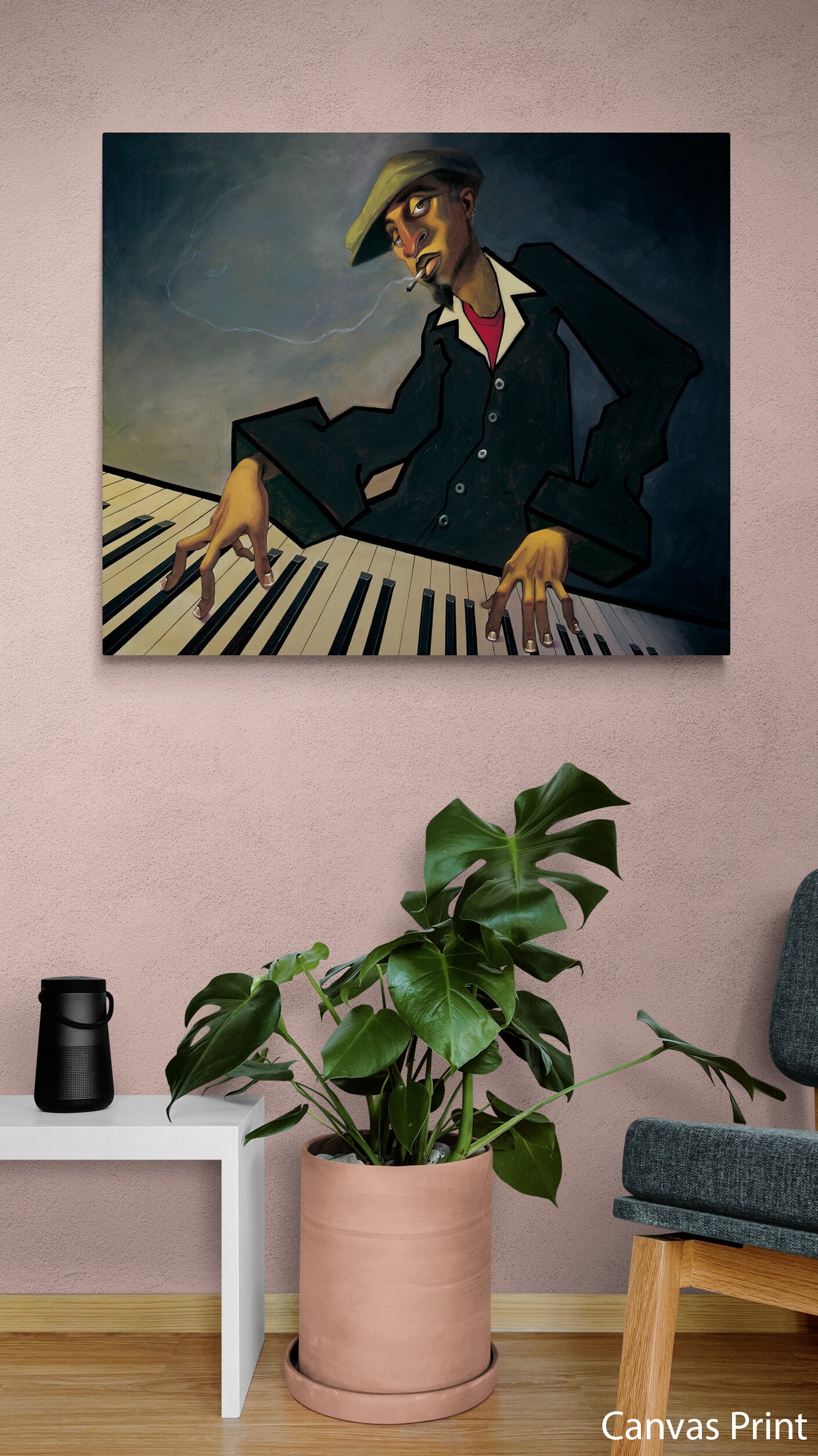 Urban Jazz Canvas Art Print by urban artist Justin BUA