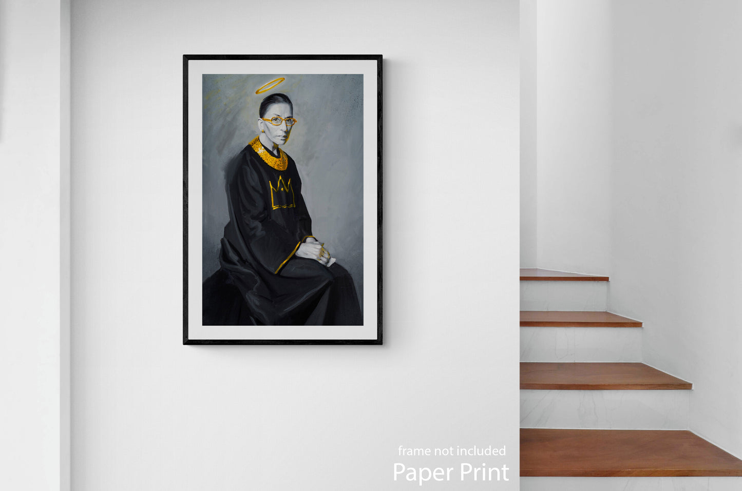 Ruth Bader Ginsburg Wall Art Print by urban artist Justin BUA