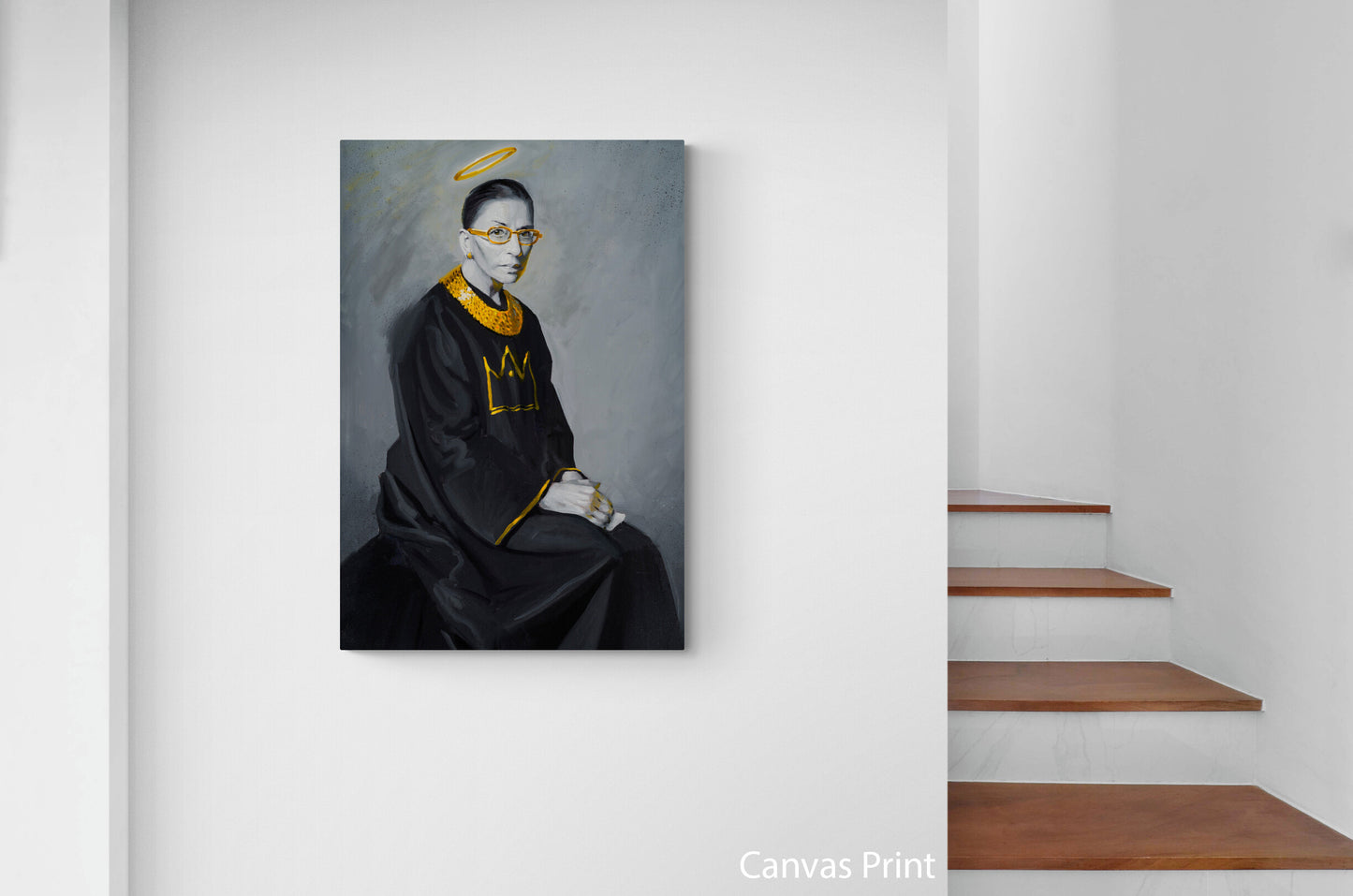Ruth Bader Ginsburg Wall Art Print by urban artist Justin BUA