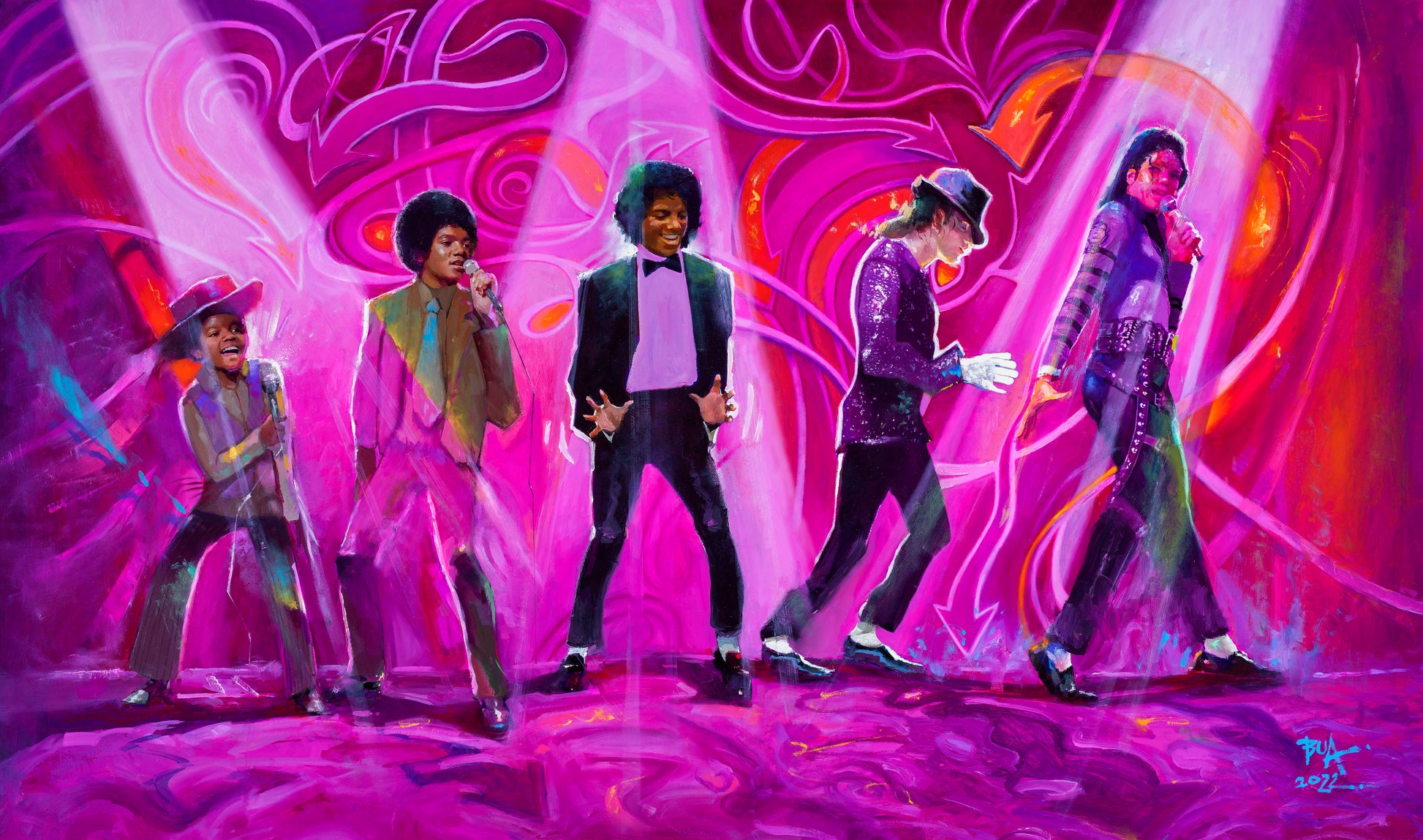 michael jackson art Print by artist Justin Bua