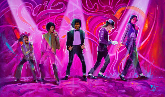 michael jackson art Print by artist Justin Bua