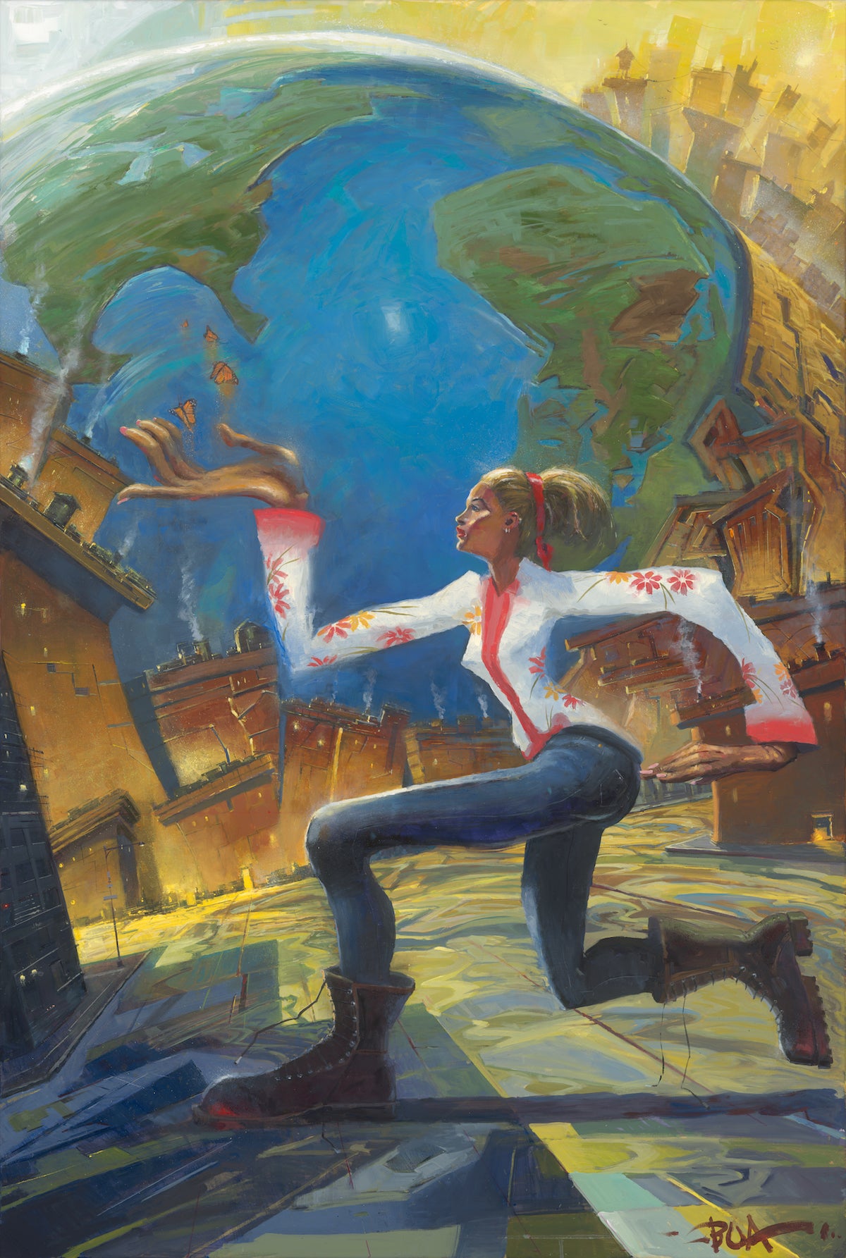 Woman Power Wall Art by artist Justin BUA