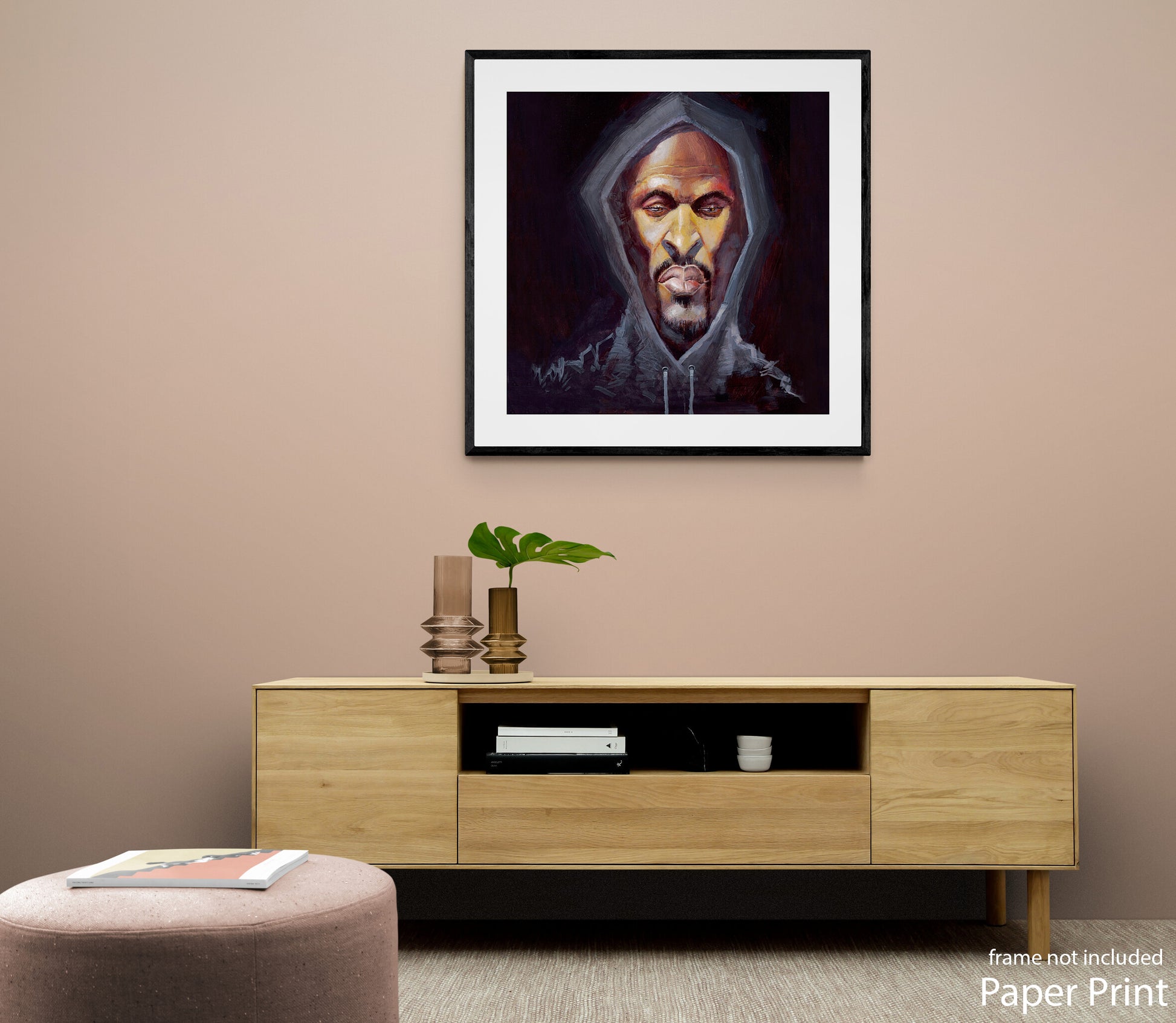 Rakim Paper Wall Art by Urban artist Justin BUA