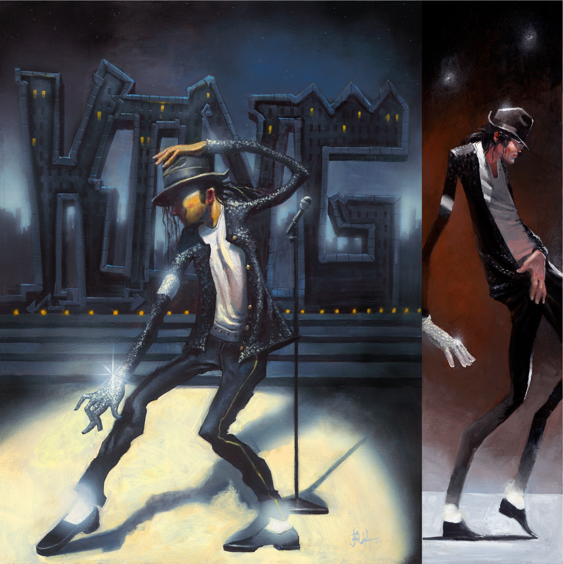 Michael Jackson Art Print Gift Set by artist Justin BUA