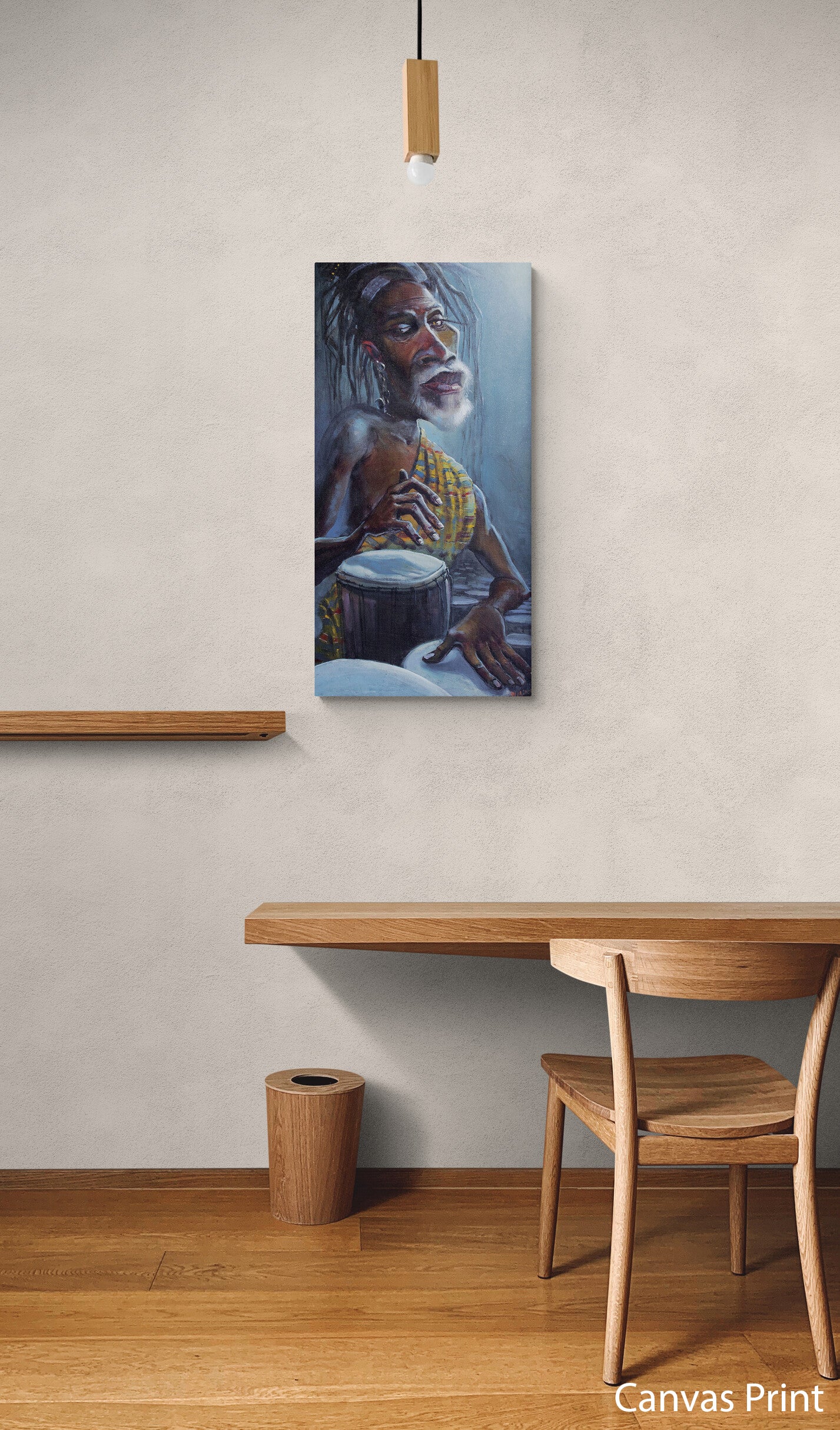 DRUMS canvas Wall Art by artist Justin BUA