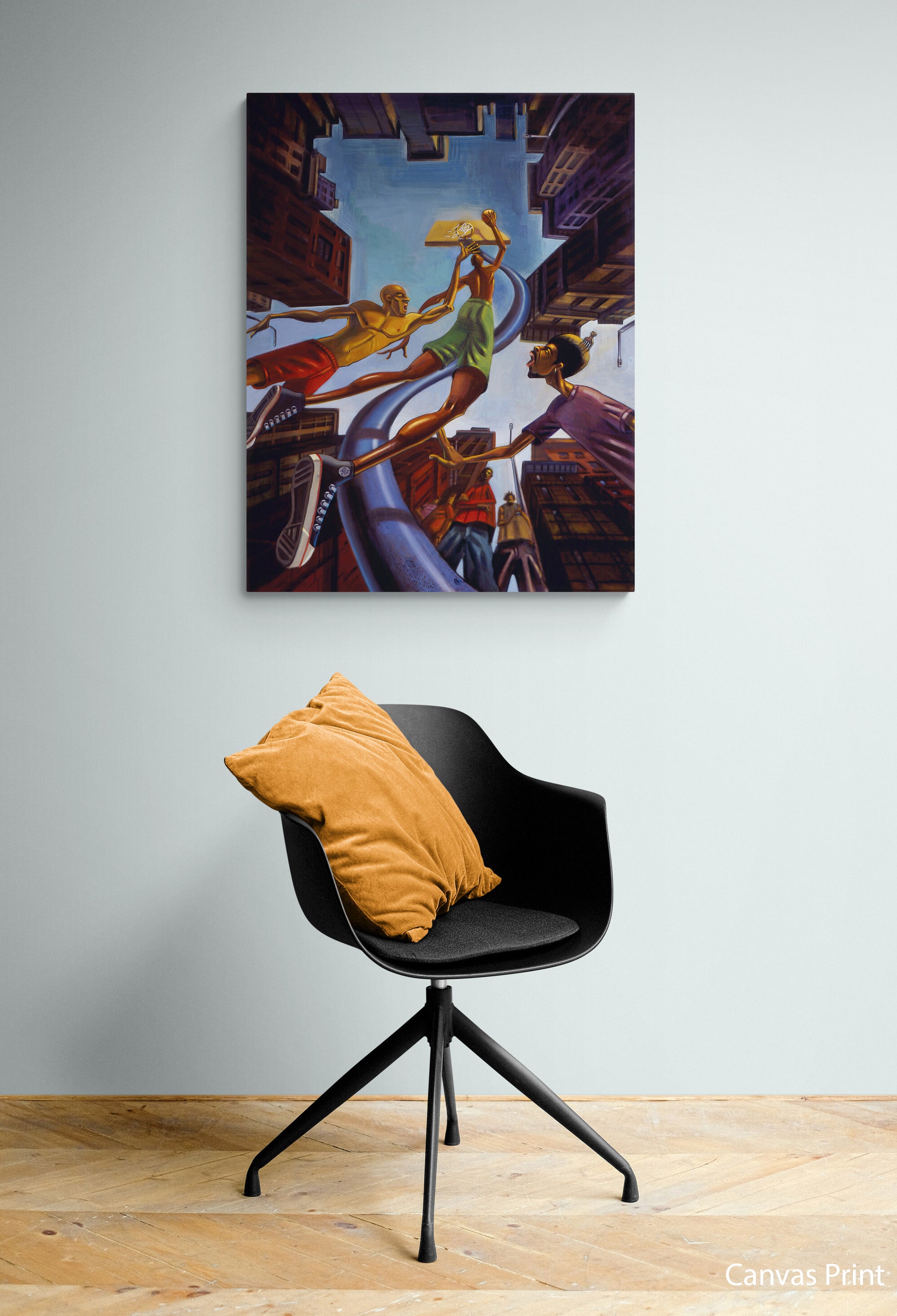 Basketball canvas Art Print by artist Justin BUA