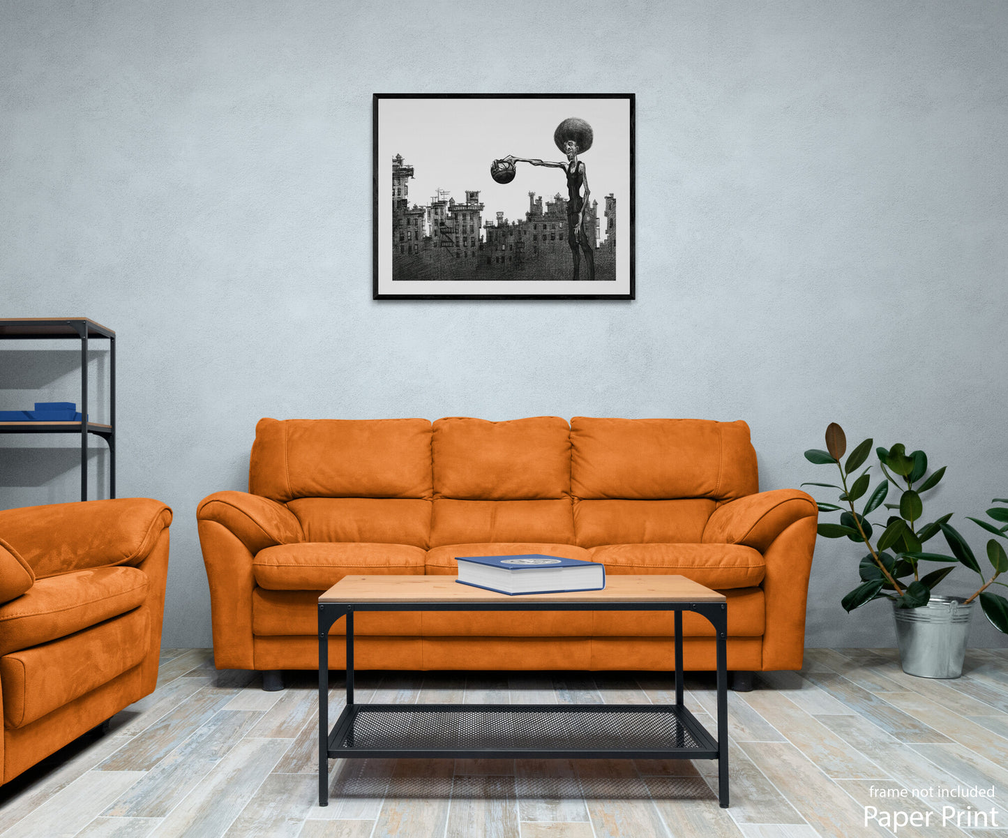 basketball paper Art Print by artist Justin BUA