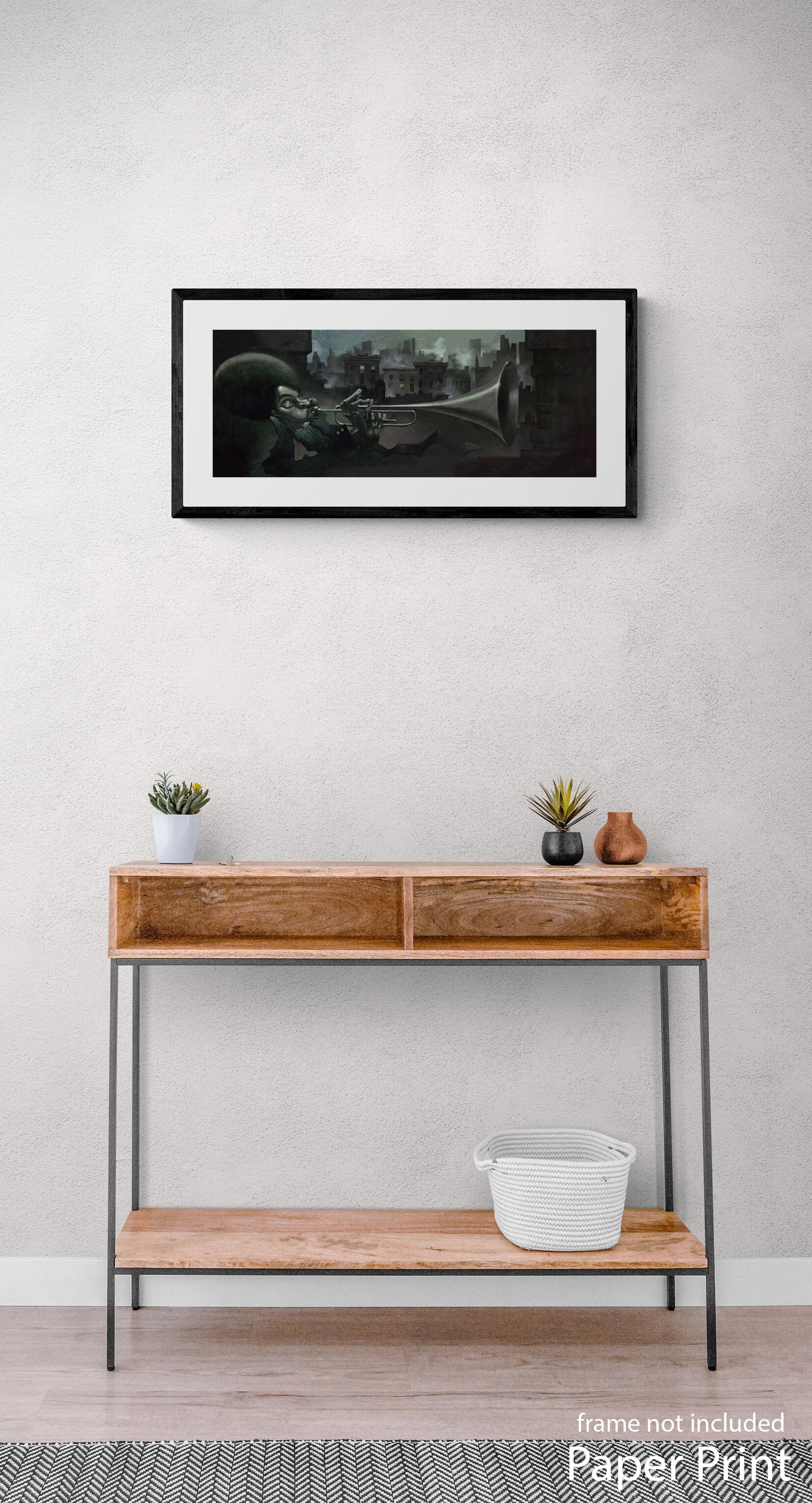 Jazz Trumpet paper Art Print by artist Justin BUA