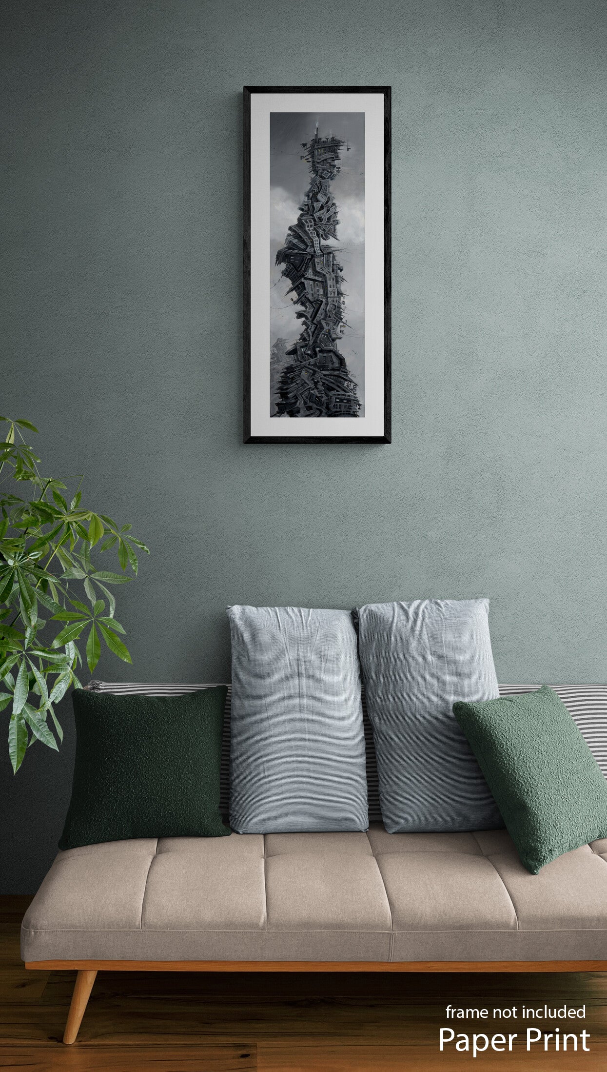 Urban City paper Art Print by artist Justin BUA