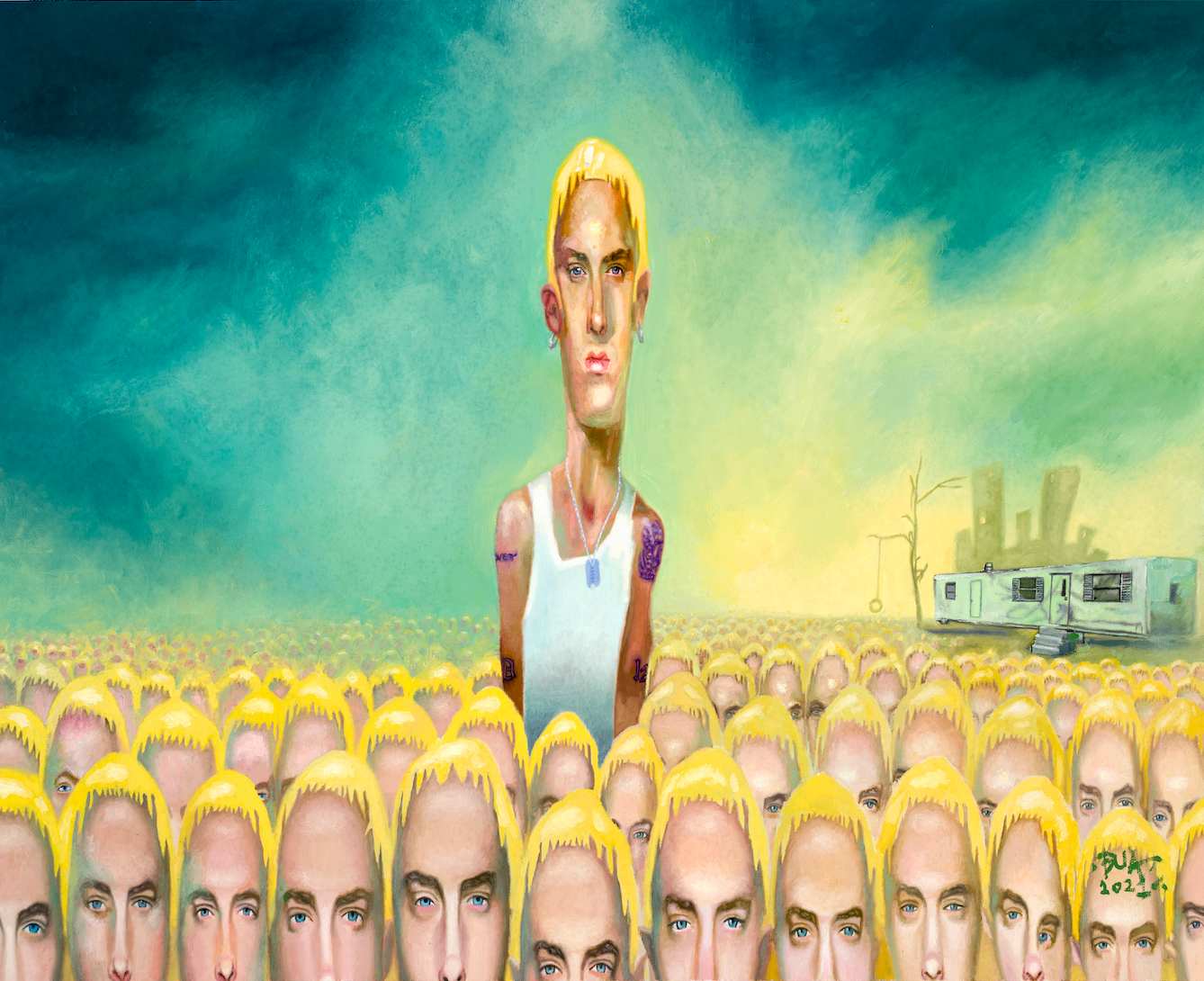 Eminem Wall Art Print by artist Justin Bua