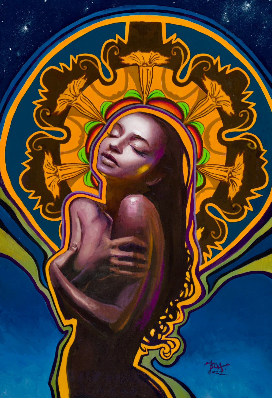 Sade wall art print by artist Justin Bua