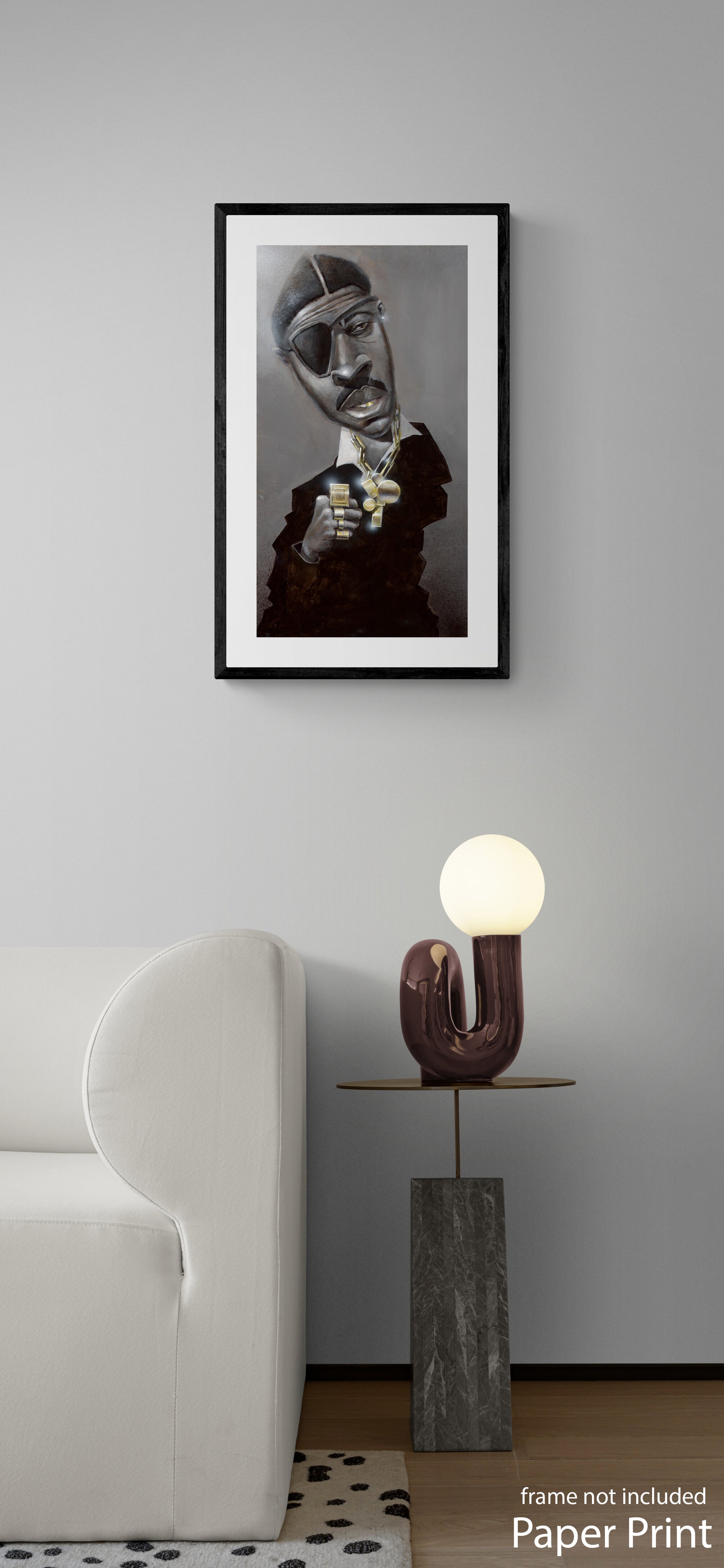 Slick Rick paper Art Print by artist Justin BUA