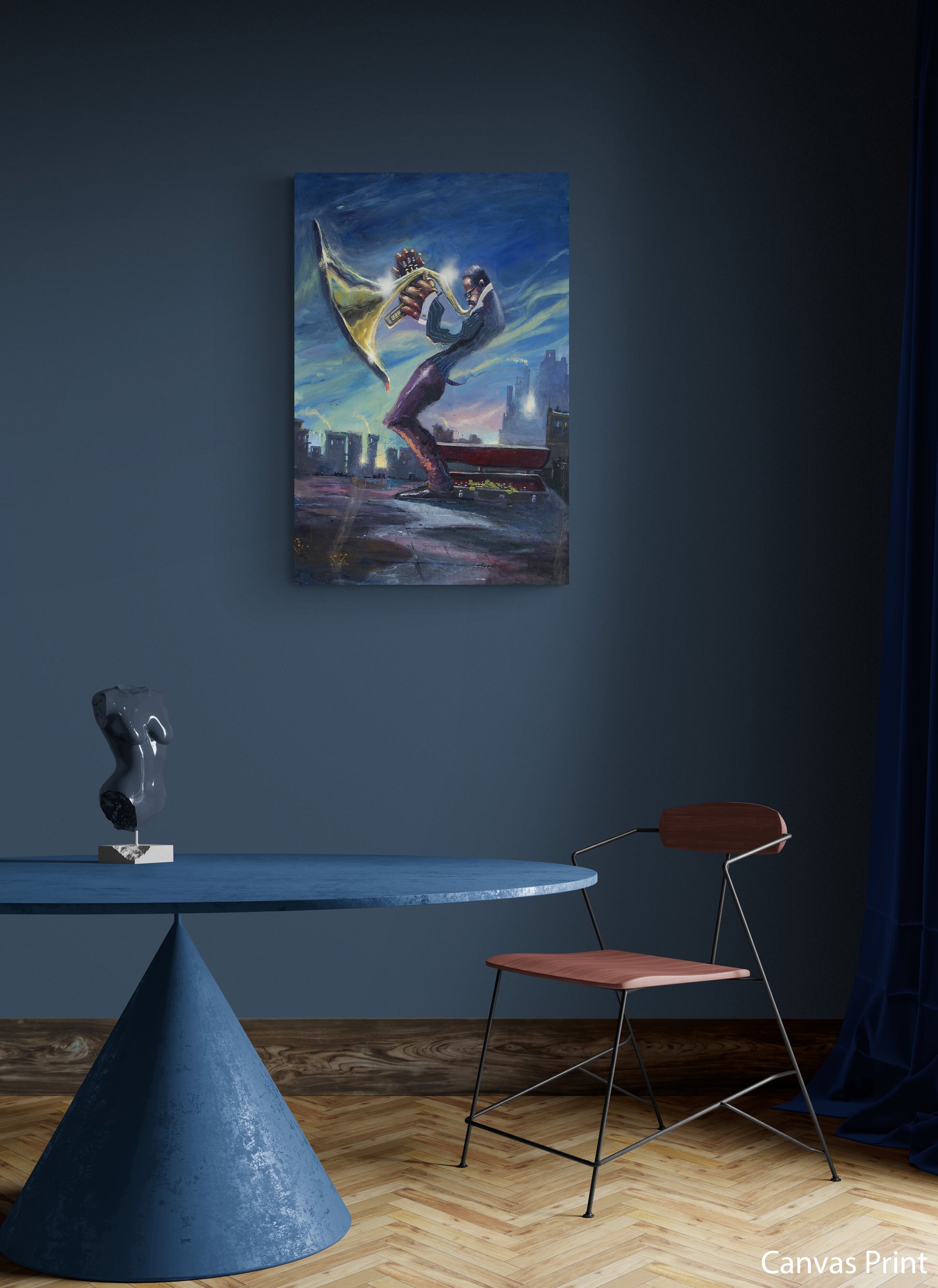 Jazz canvas Wall Art by artist Justin BUA