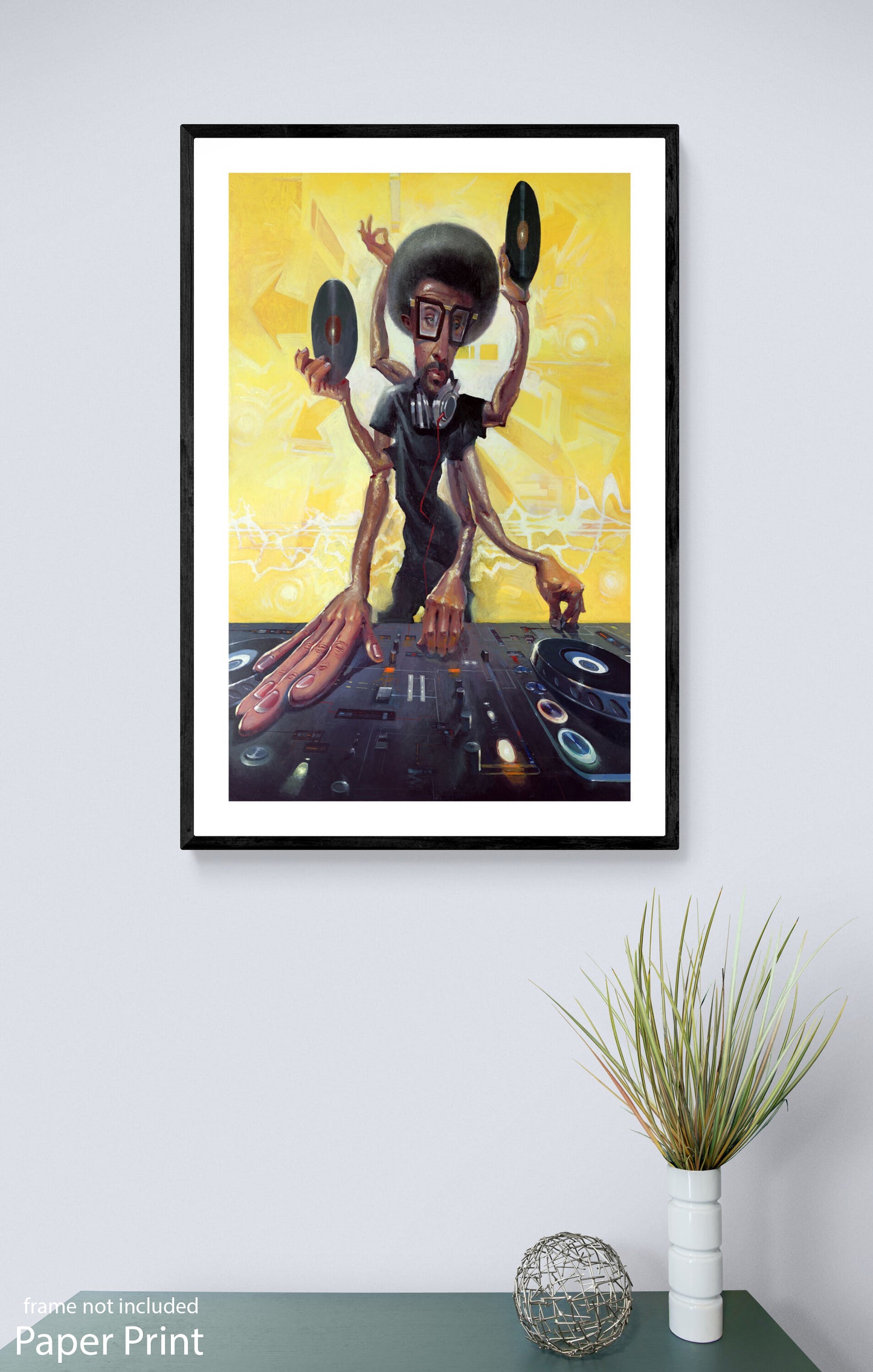 Turn Tables paper Art Print by artist Justin BUA