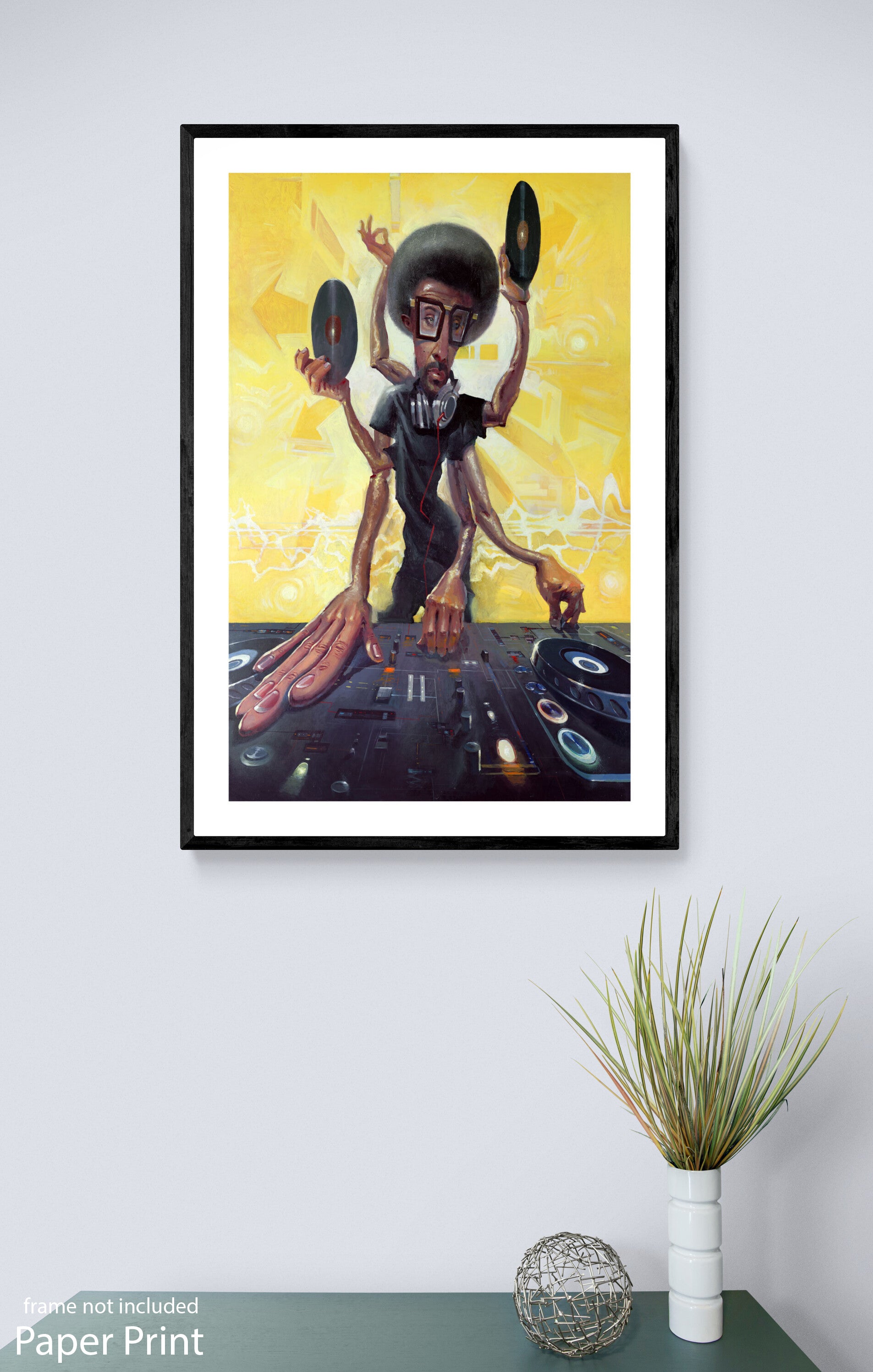 Turn Tables paper Art Print by artist Justin BUA