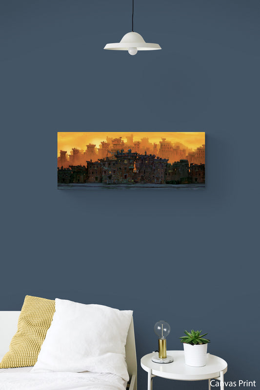 Urban landscape canvas Art Print by artist Justin BUA 